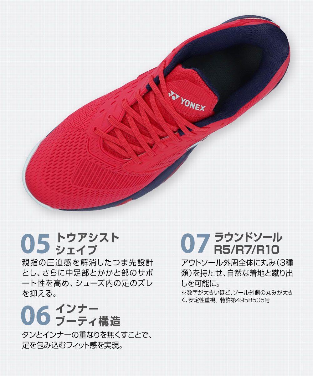 YONEX - ヨネックス　オールコート　シューズ　赤 YONEX ヨネックス POWER CUSHION AD-ACCEL パワークッションアド