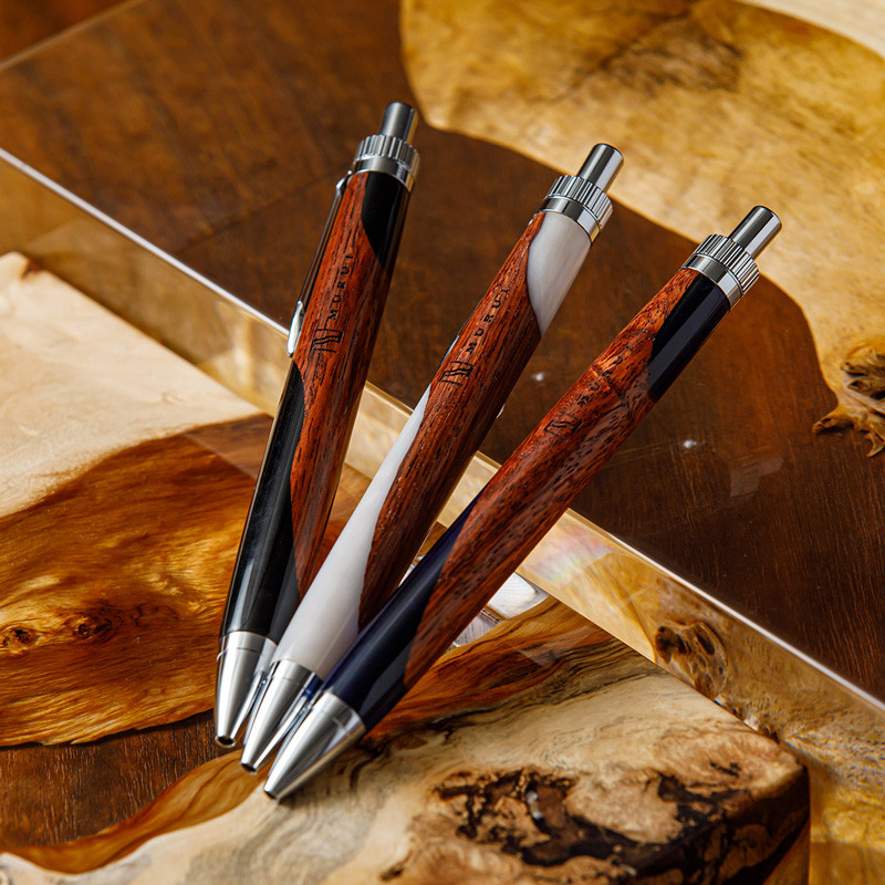ウッドレジンペン 花梨×Black G2規格 木軸ペン ボールペン 文房具