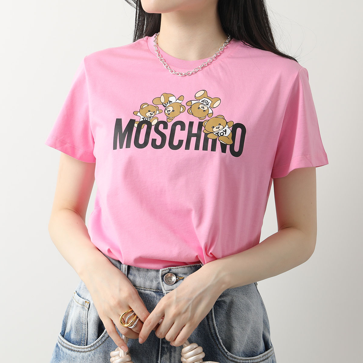 MOSCHINO KIDS モスキーノ キッズ Tシャツ HMM04K LAA03 レディース ガー...