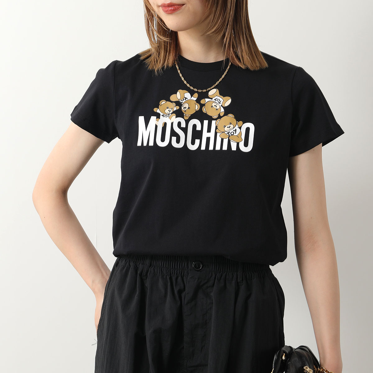MOSCHINO KIDS モスキーノ キッズ Tシャツ HMM04K LAA03 レディース ガー...