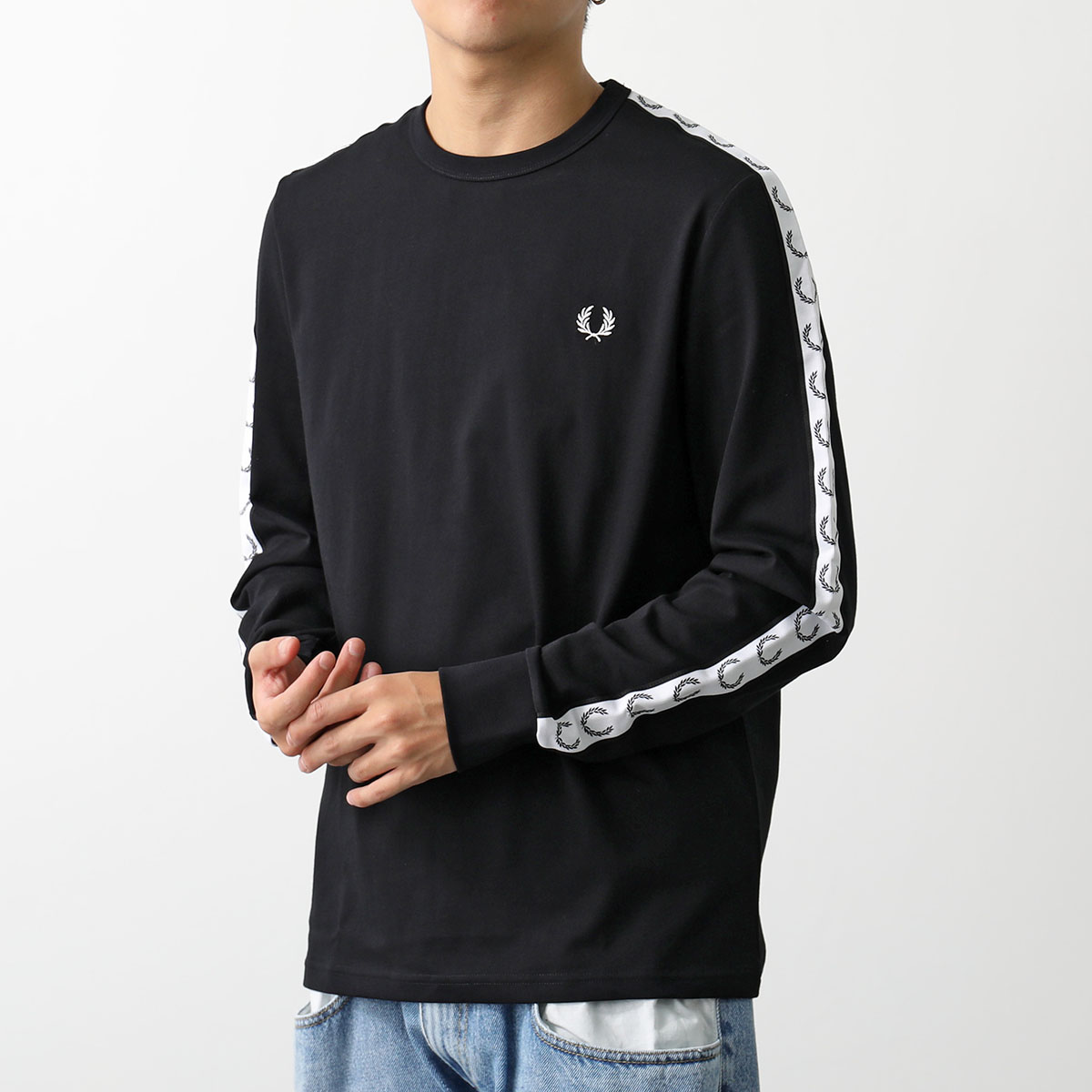 FRED PERRY フレッドペリー Tシャツ Taped Long Sleeve T-Shirt ...