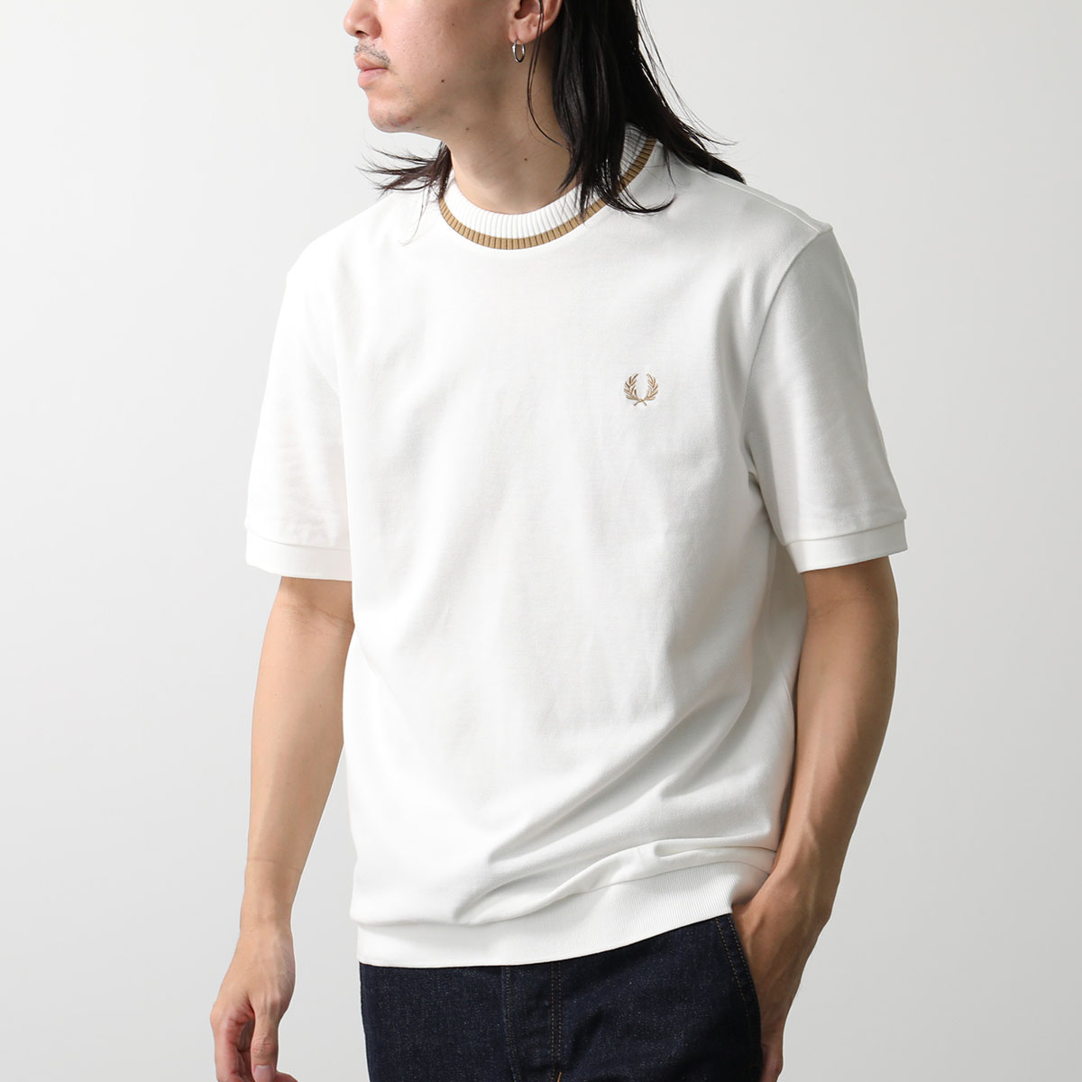 FRED PERRY Tシャツ CREW NECK PIQUE T-SHIRT M7 メンズ ニット...