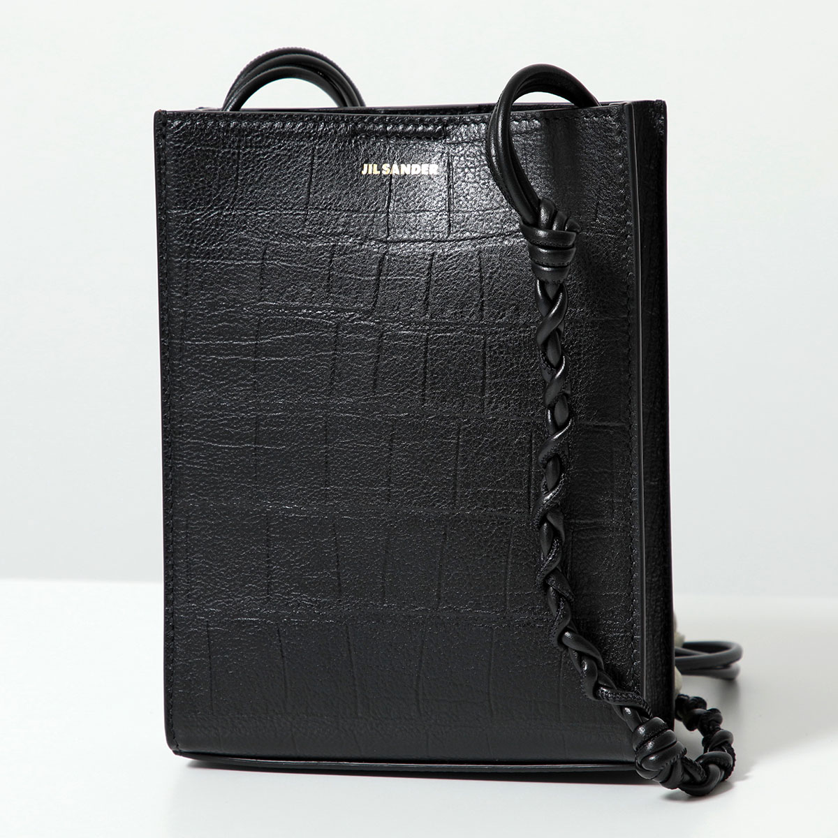 JIL SANDER ジルサンダー ショルダーバッグ TANGLE SM タングル スモール J07WG0001 P5359 メンズ クロコダイル型押し レザー 鞄 001/BLACK｜s-musee｜02