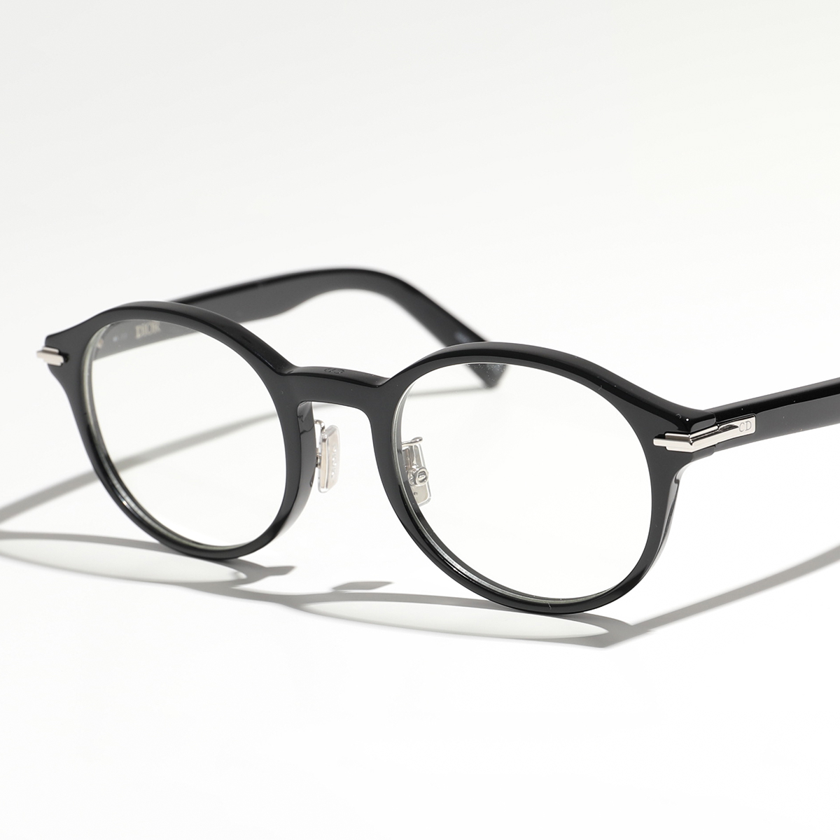Dior ディオール メガネ BlacksuitO RF 1000 DM50009F 001 メンズ ラウンド型 めがね 眼鏡 CDロゴ アイウェア 黒縁メガネ 伊達メガネ ブラック｜s-musee｜02