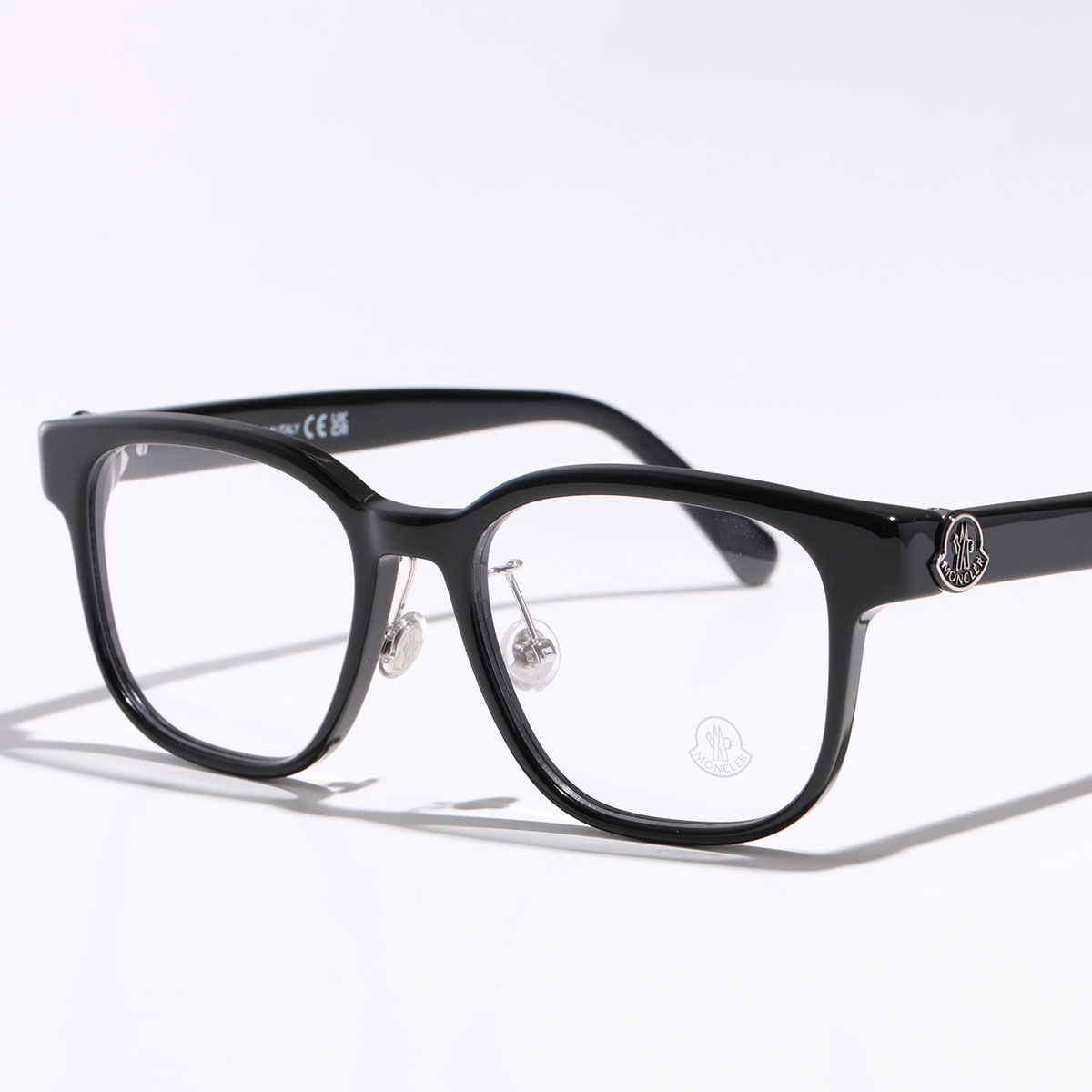 MONCLER メガネ ML5200-D メンズ ウェリントン型 伊達メガネ 黒縁メガネ アイコンロ...