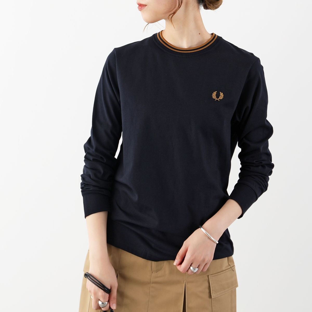 FRED PERRY Tシャツ Twin Tipped Long Sleeve T-Shirt M9...