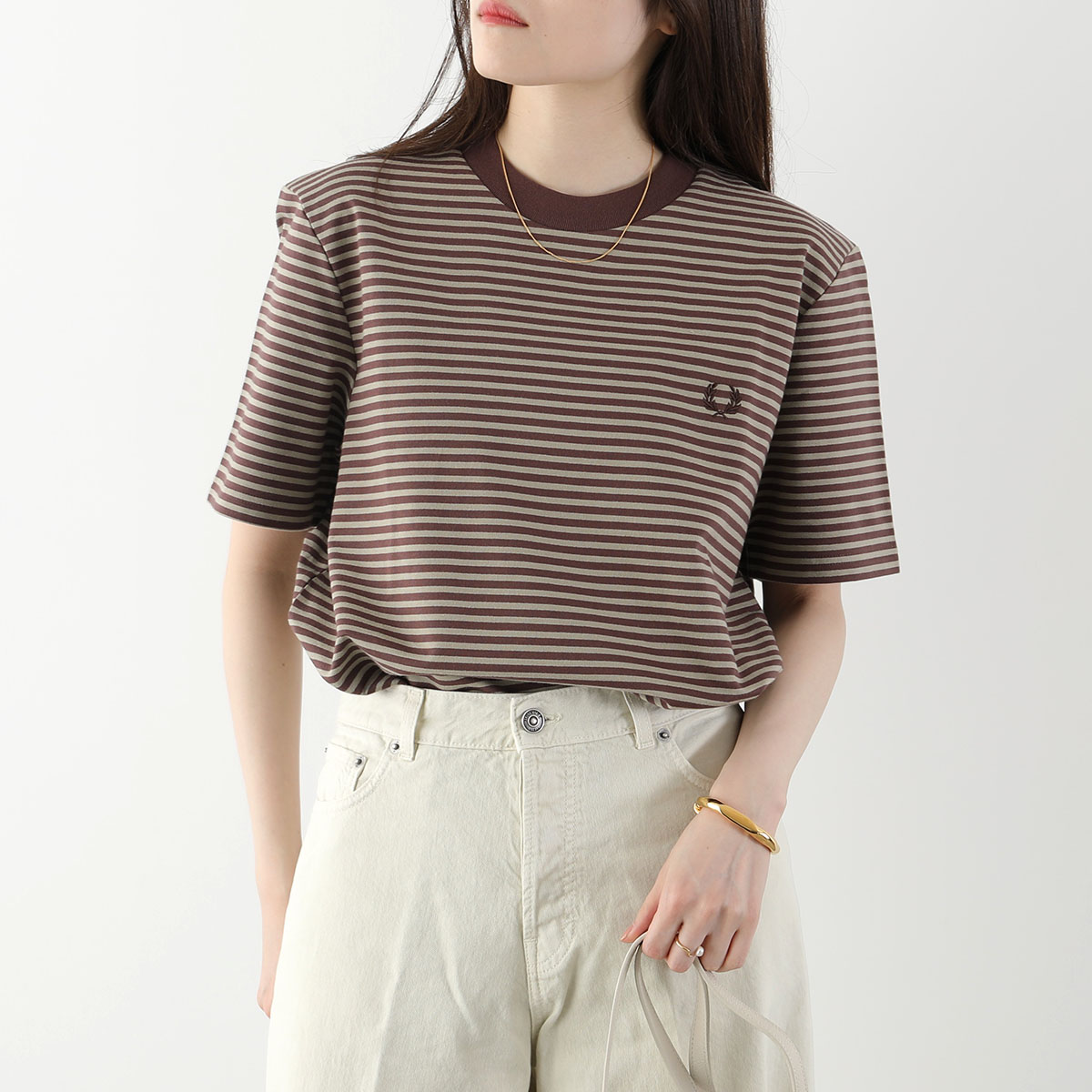 FRED PERRY Tシャツ Fine Stripe Heavy Weight T-Shirt M...