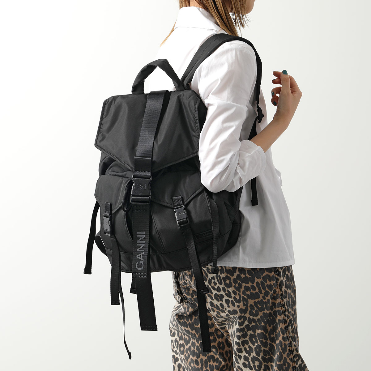 GANNI ガニー バックパック RECYCLED TECH BACKPACK A4755 5829...