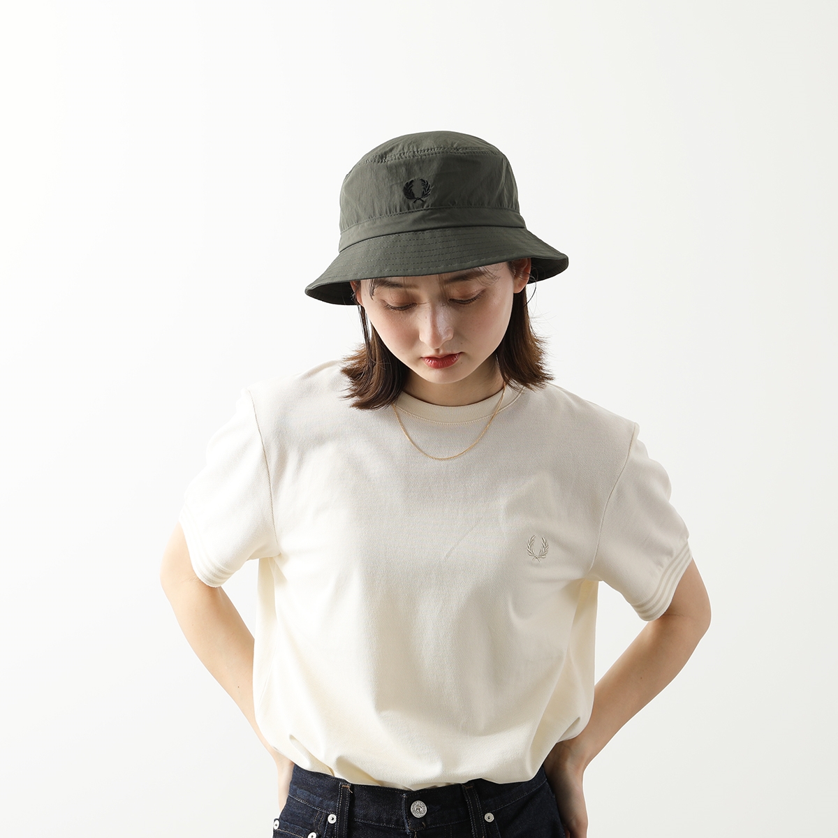 FRED PERRY フレッドペリー バケットハット ADJUSTABLE BUCKET HAT H...