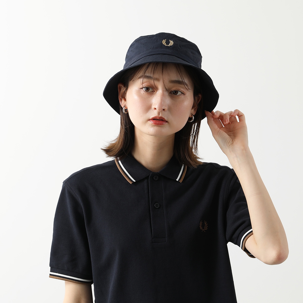 FRED PERRY フレッドペリー バケットハット ADJUSTABLE BUCKET HAT H...