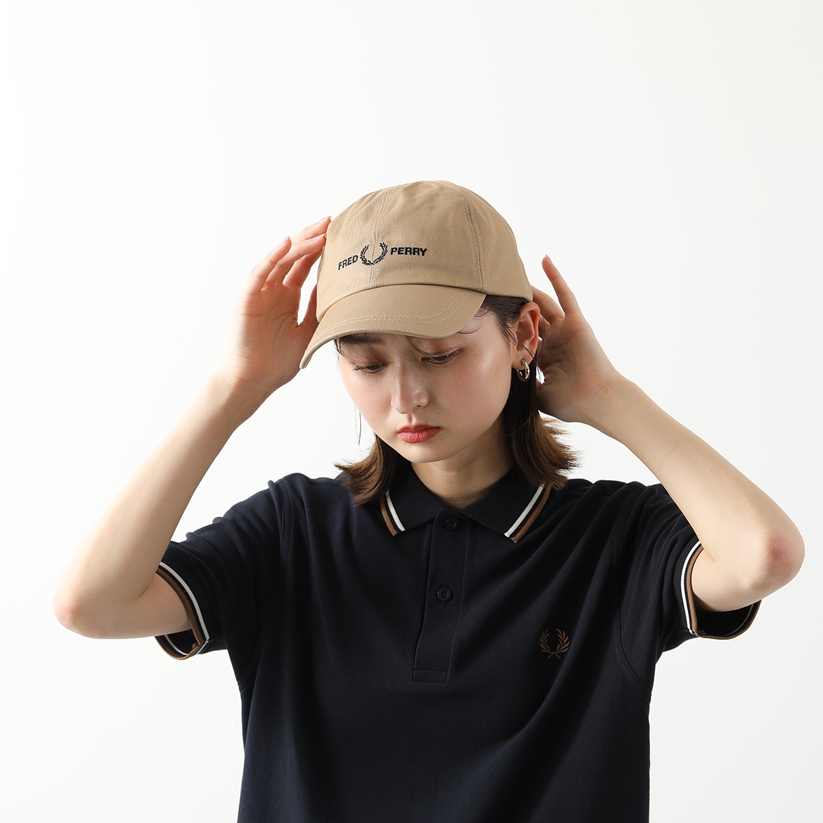 FRED PERRY フレッドペリー ベースボールキャップ GRAPHIC BRANDED TWIL...