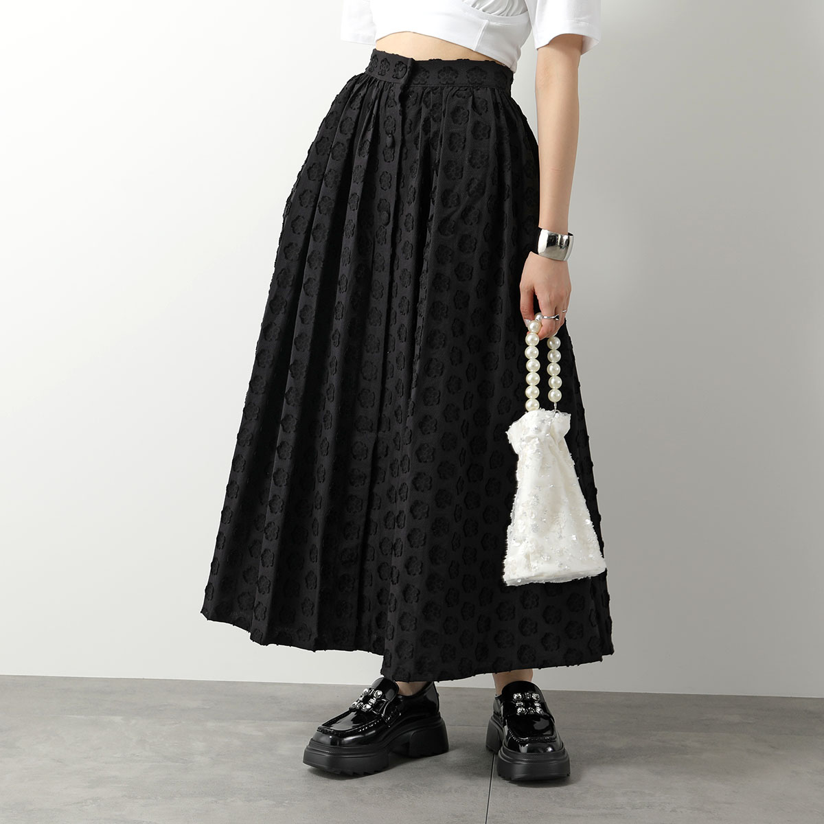 Sister Jane シスタージェーン スカート Mara Jacquard Midi Skirt SK429 レディース マキシ丈 ロングスカート  ジャガード 花柄 フレア Coal-Black : 2406w34178 : インポートセレクトmusee - 通販 - Yahoo!ショッピング