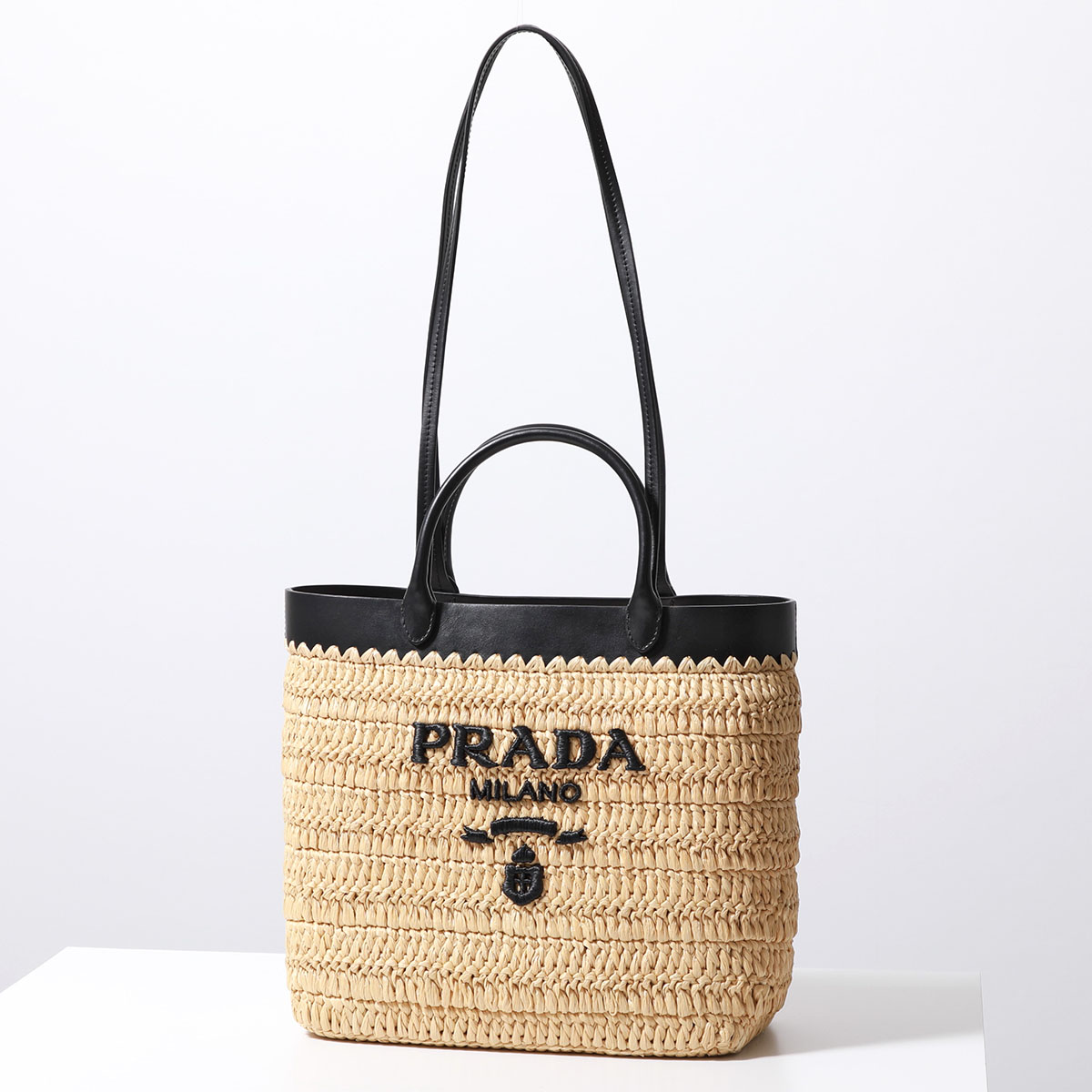 超美品！PRADAプラダかごバッグ！黒正規品