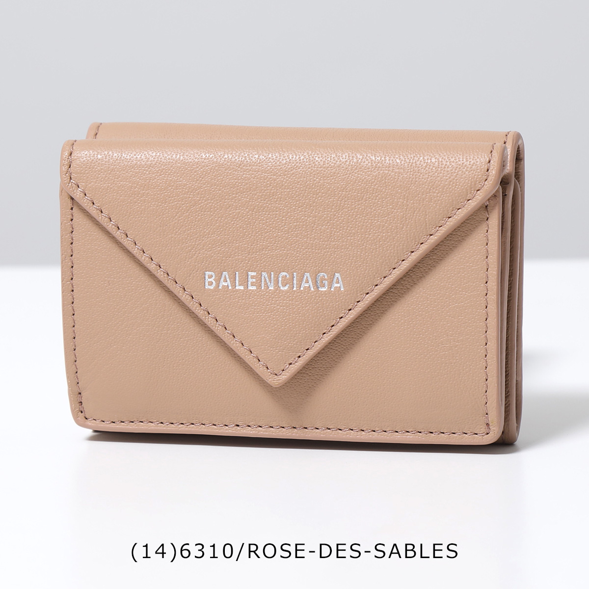 BALENCIAGA バレンシアガ 三つ折り財布 PAPER ZA MINI WALLET ペーパーミニウォレット 391446 DLQ0N 18D3N DLRBN レディース レザー ミニ財布 カラー15色｜s-musee｜15