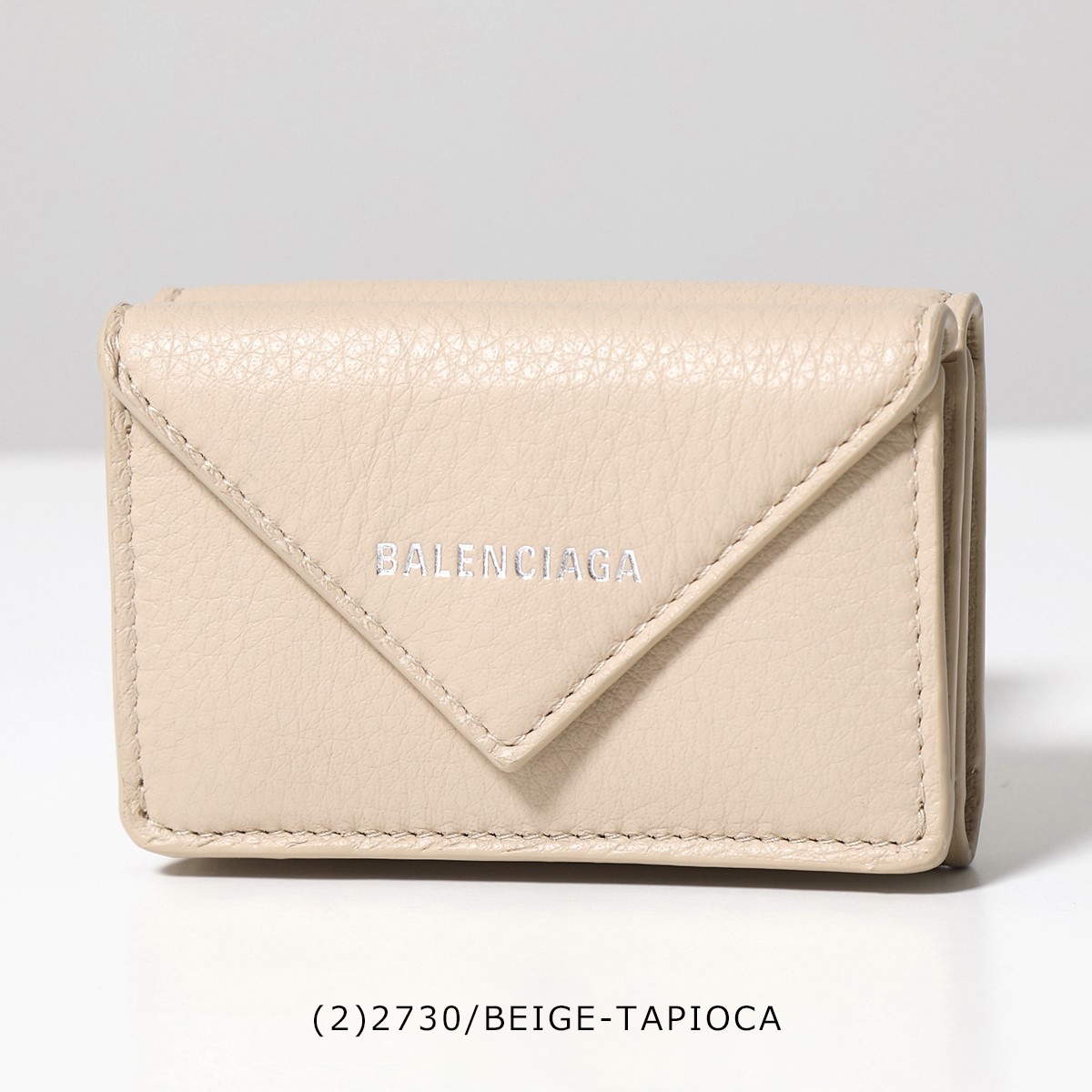 BALENCIAGA バレンシアガ 三つ折り財布 PAPER ZA MINI WALLET ペーパーミニウォレット 391446 DLQ0N  18D3N DLRBN レディース レザー ミニ財布 カラー15色