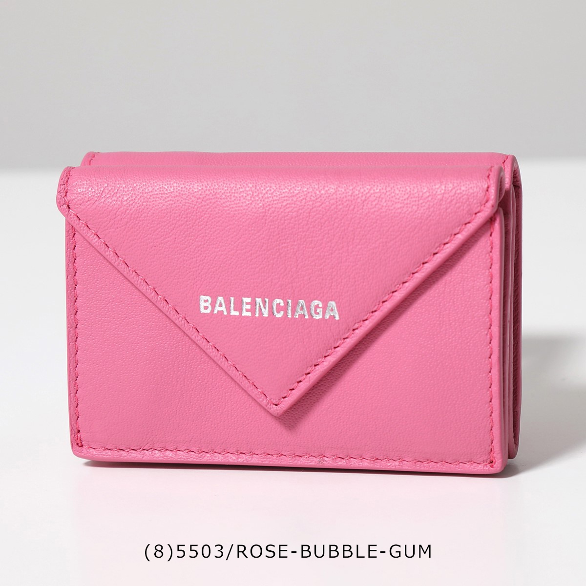 BALENCIAGA バレンシアガ 三つ折り財布 PAPER ZA MINI WALLET ペーパーミニウォレット 391446 DLQ0N 18D3N DLRBN レディース レザー ミニ財布 カラー15色｜s-musee｜09