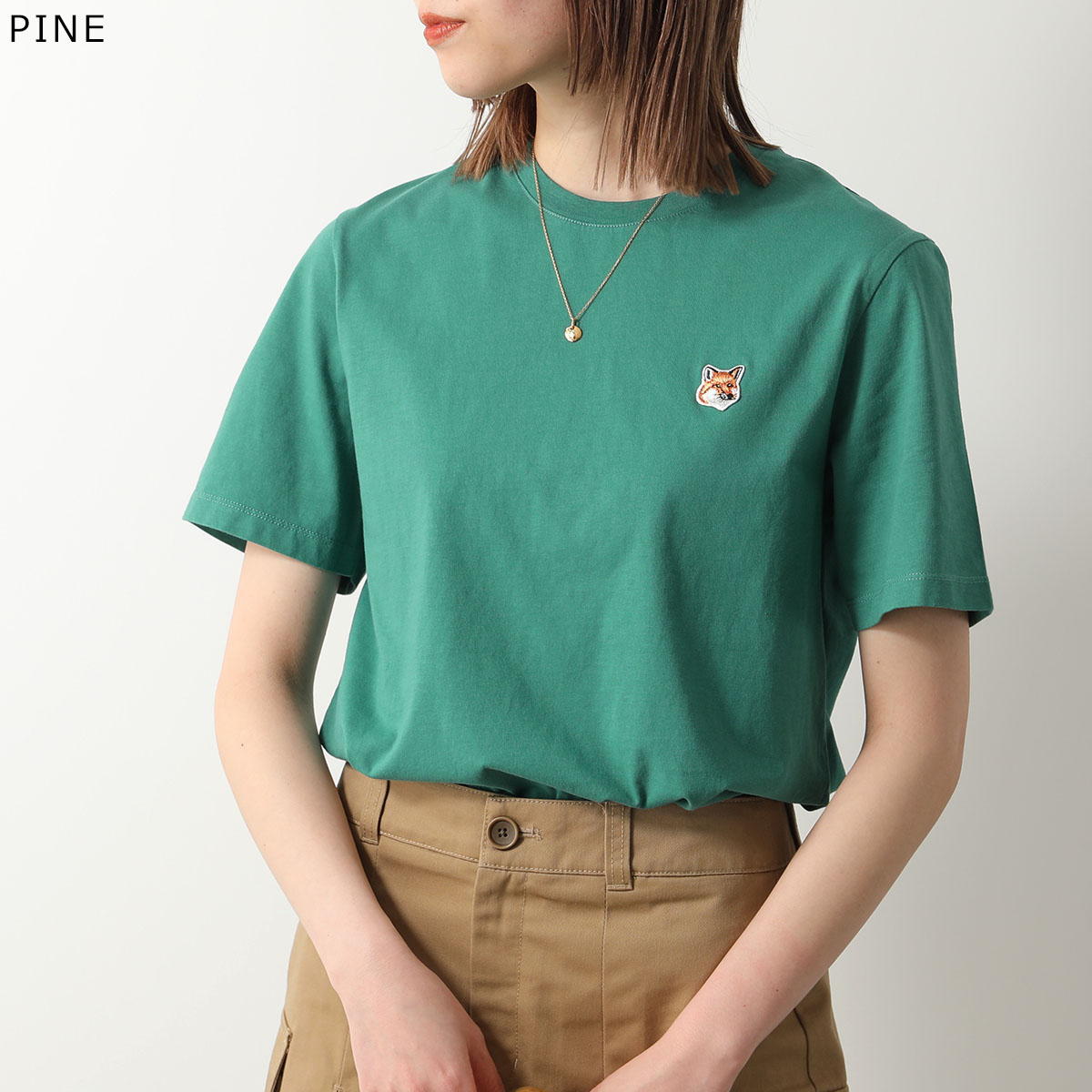 MAISON KITSUNE（メゾン キツネ） Tシャツ FOX HEAD ナチュラル