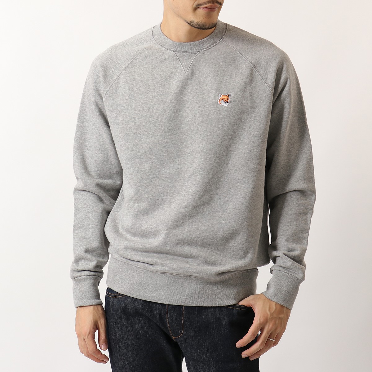 MAISON KITSUNE トレーナー FOX HEAD PATCH AM00303KM0001 ...