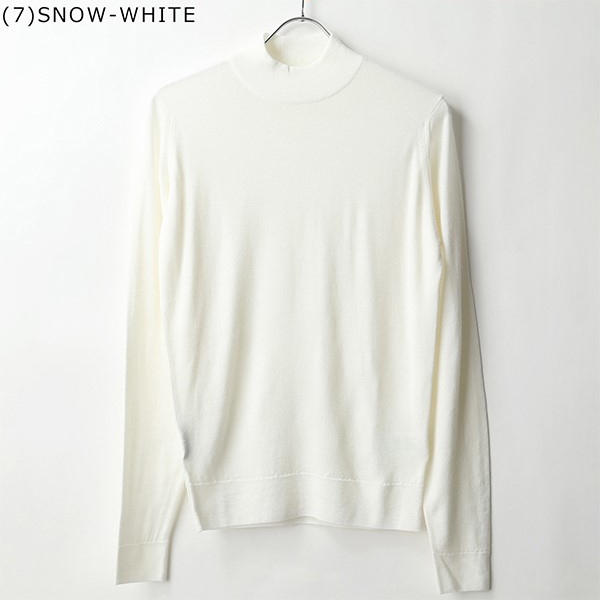 JOHN SMEDLEY ジョンスメドレー ニットトップス HARCOURT ハーコート STANDARD FIT メンズ メリノウール モックネック セーター ハイゲージ 無地 カラー8色_5