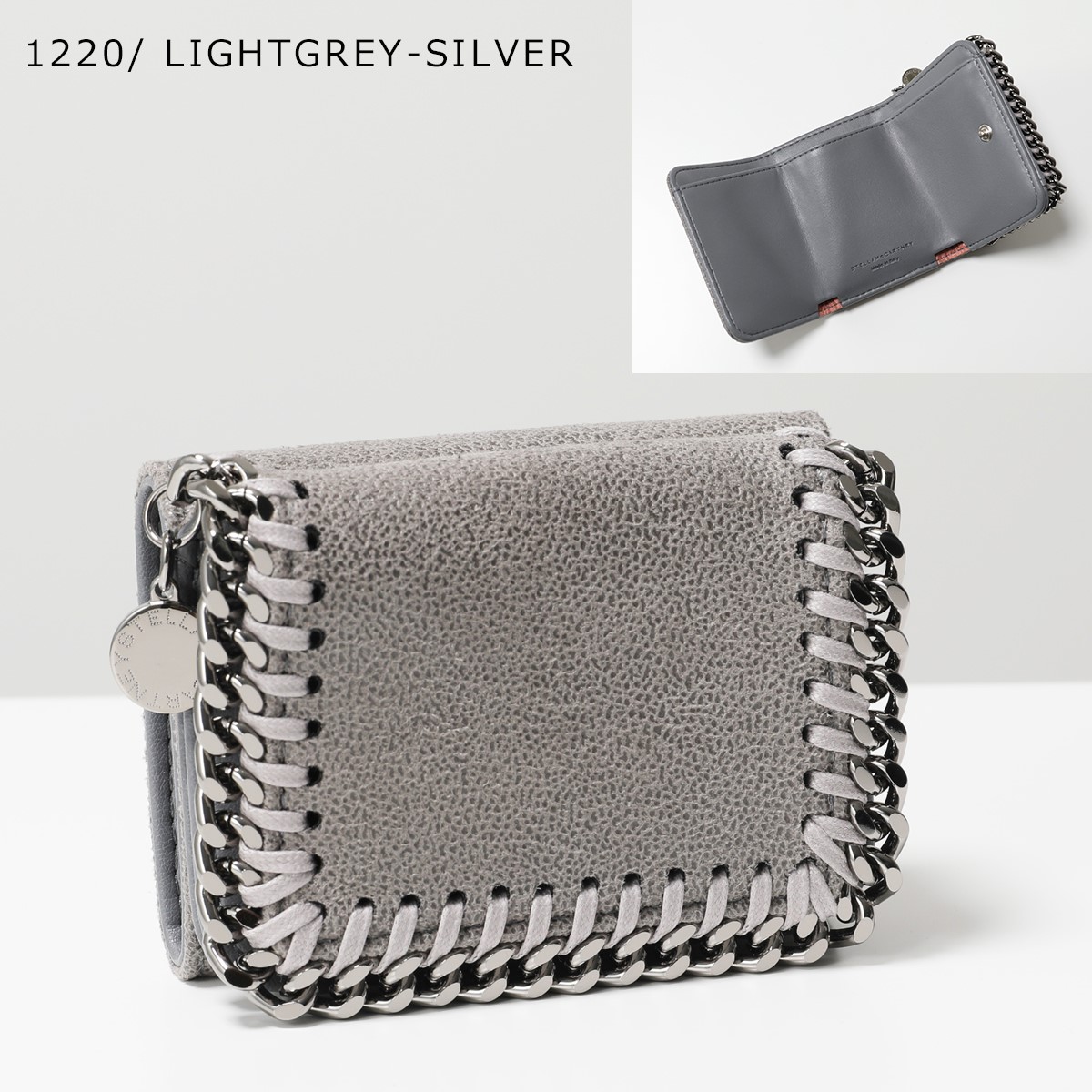 【超美品】ステラマッカートニー 3つ折り財布 ファラベラ シルバー金具 ブラック Stella McCartney STELLA McCARTNEY ステラマッカートニー 三