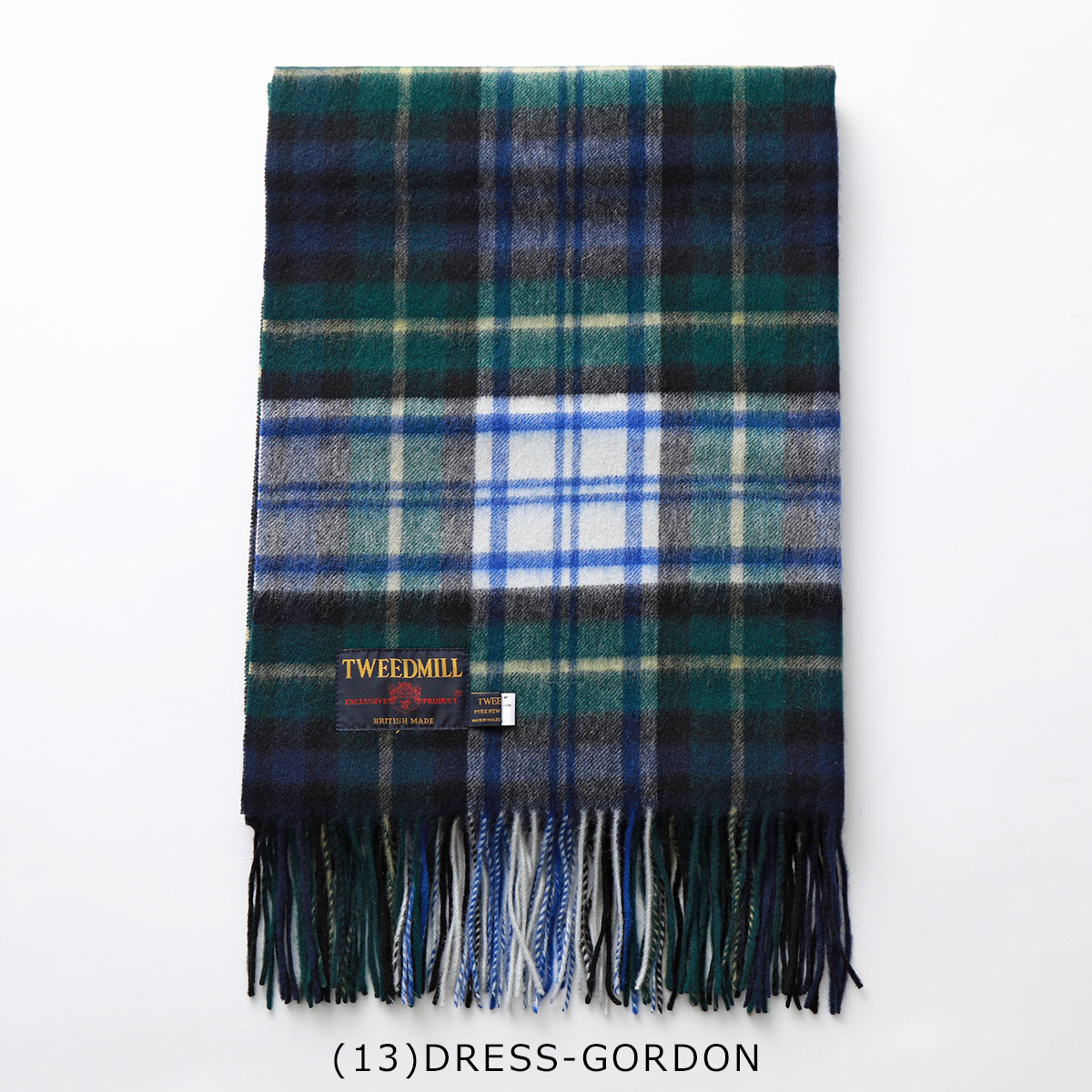 TWEED MILL ツイードミル マフラー Lambswool Knee throw check