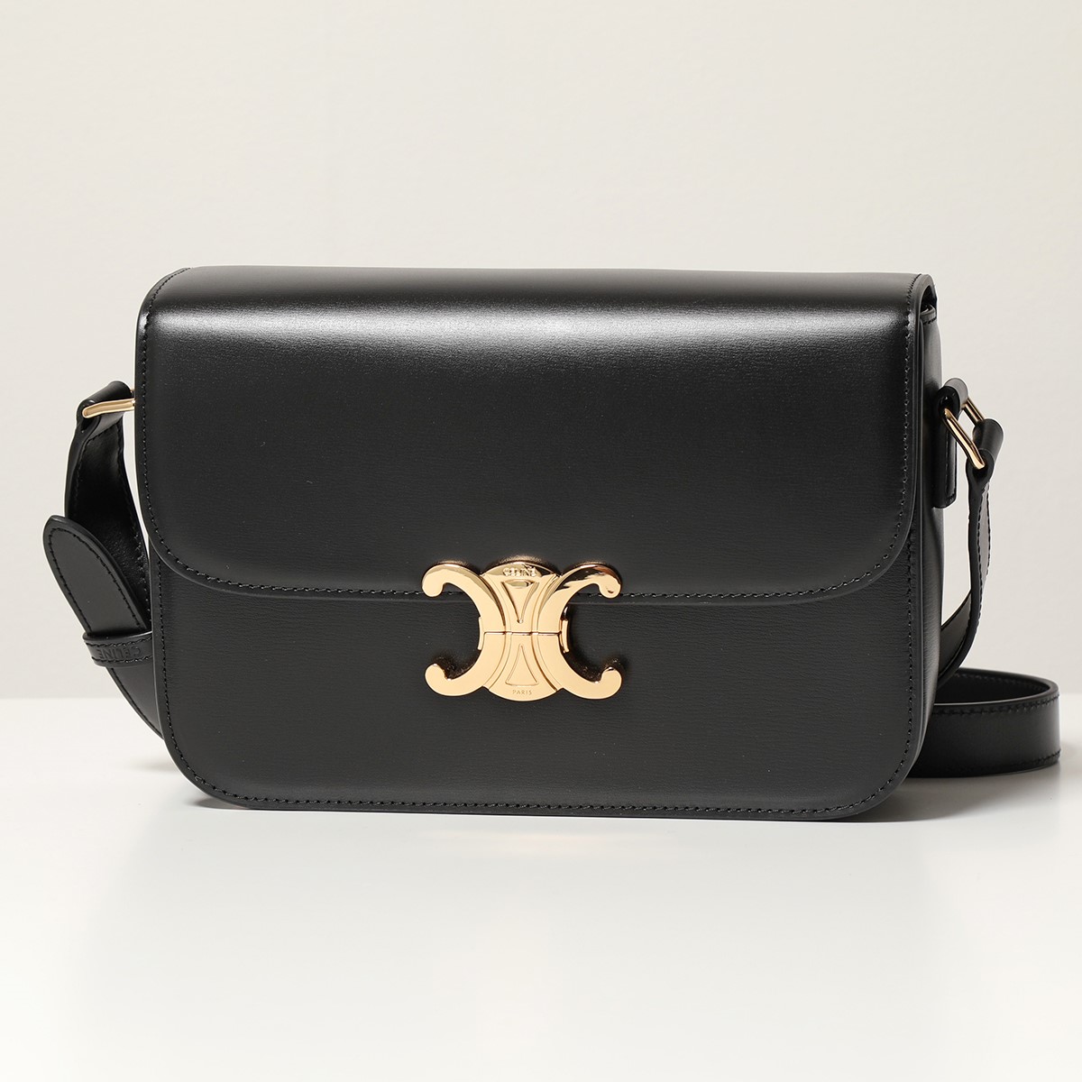 CELINE セリーヌ ショルダーバッグ Medium Triomphe トリオンフ ミディアム 187363BF4.38NO レディース レザー  ポシェット 鞄 Black