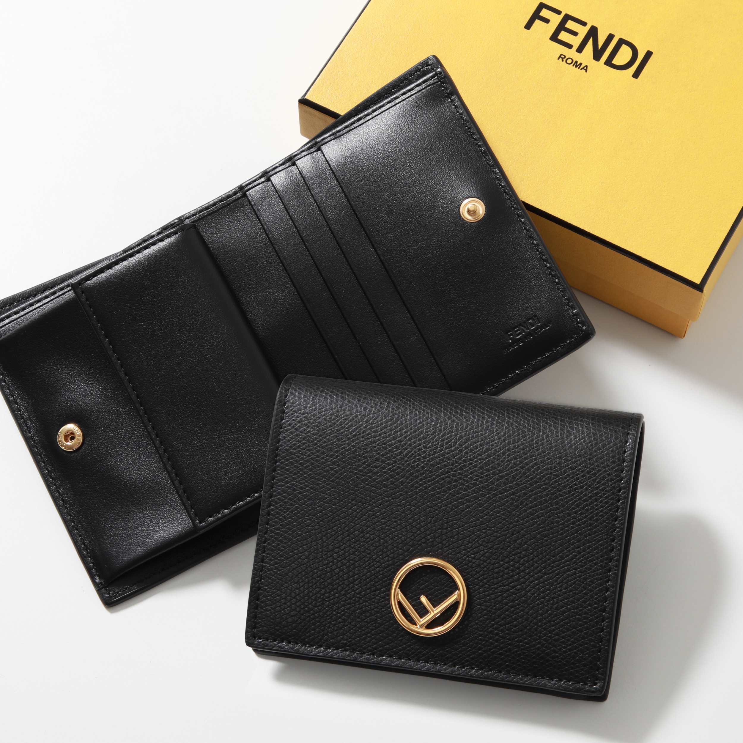 FENDI フェンディ 二つ折り財布 8M0387 A18B レディース レザー ミニ財布 豆財布 カラー2色