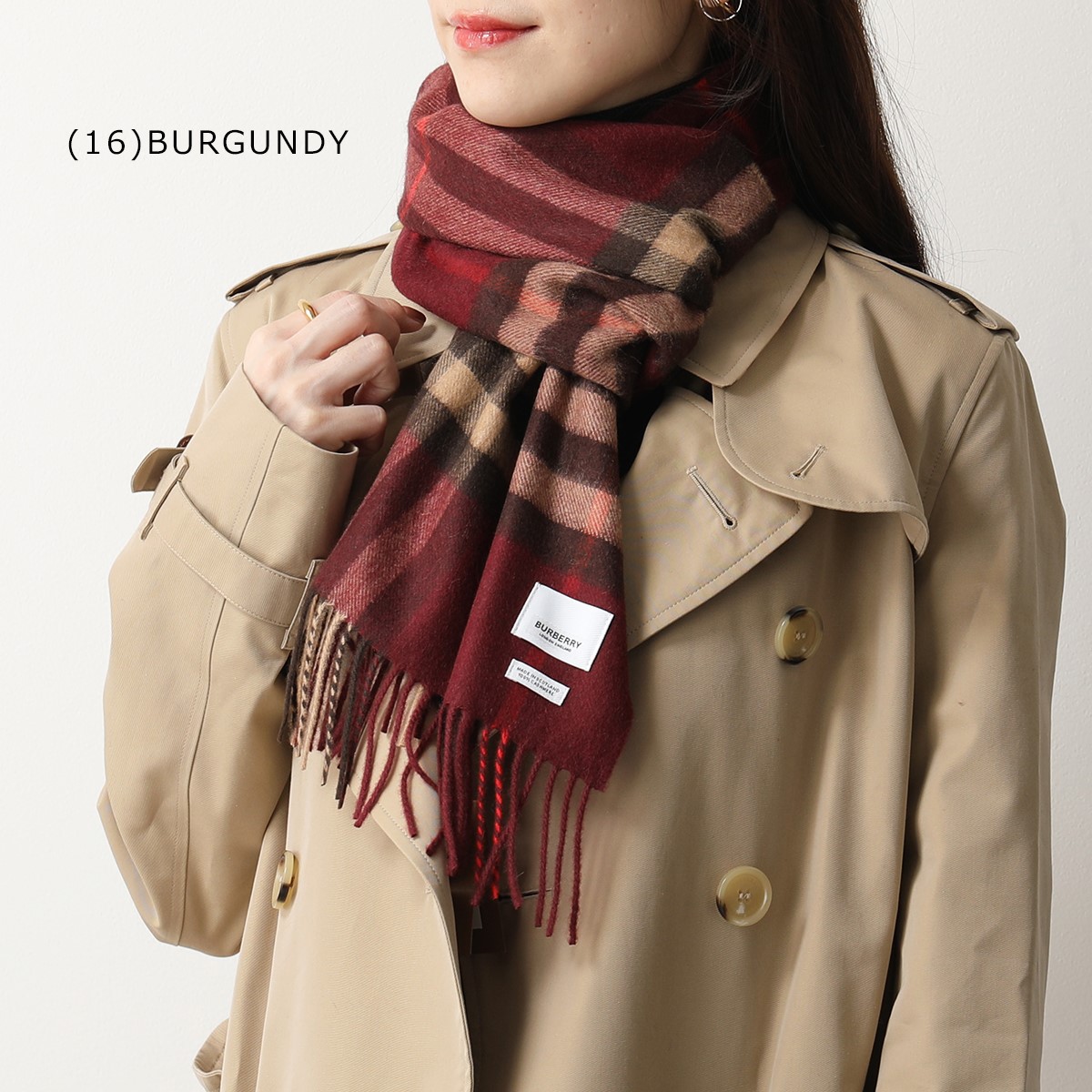 BURBERRY バーバリー マフラー GIANT CHECK CASHMERE SCARF