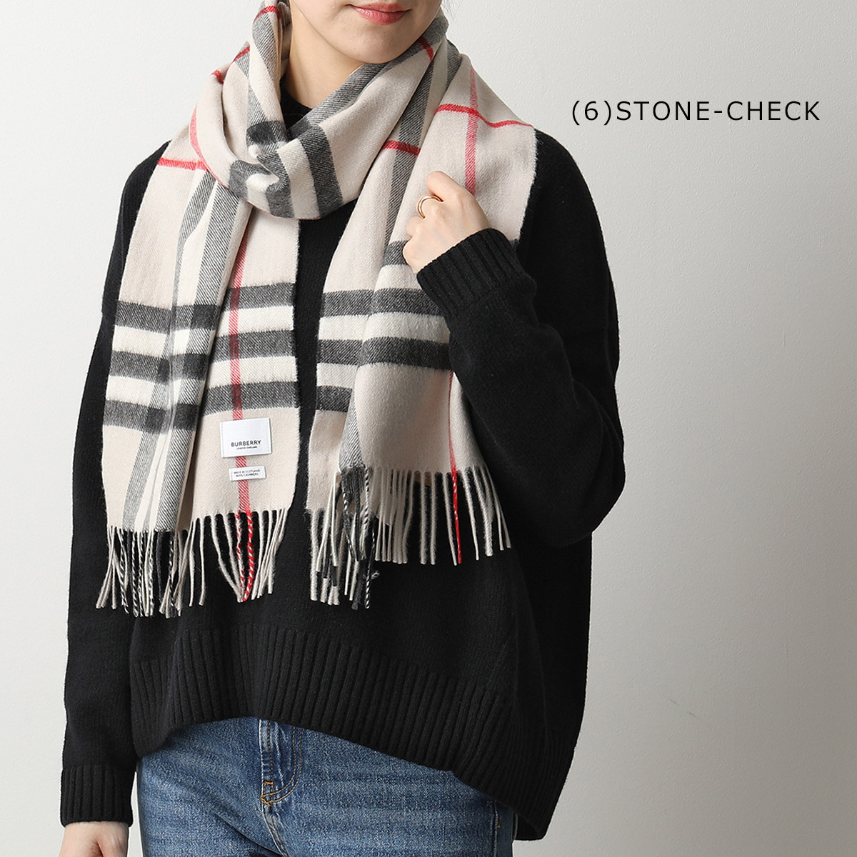 BURBERRY バーバリー マフラー GIANT CHECK CASHMERE SCARF レディース