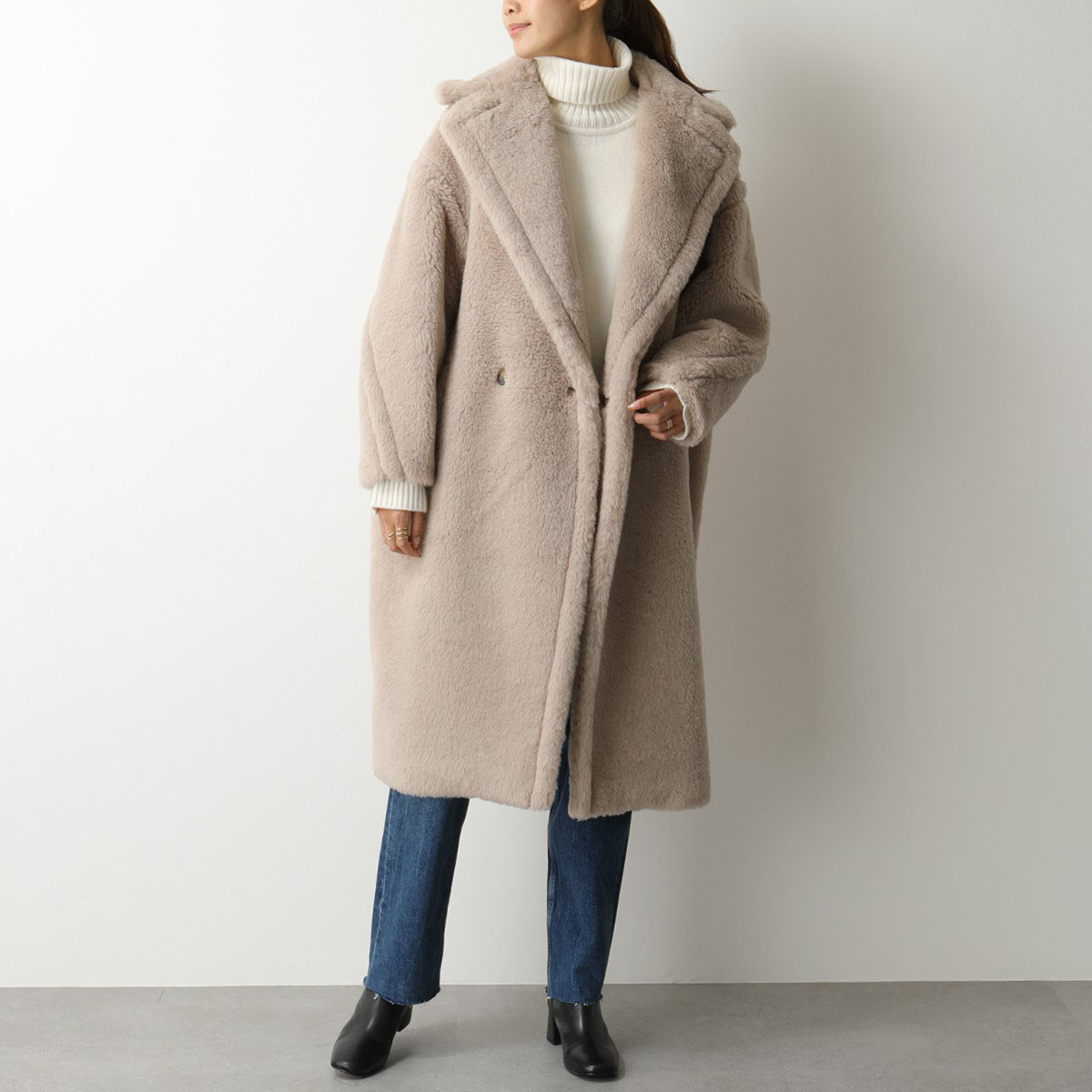 MAX MARA マックスマーラ オーバーコート TEDDY テディ TEDGIRL テッドガール レディース アルパカ ウール ダブルブレスト  カラー3色