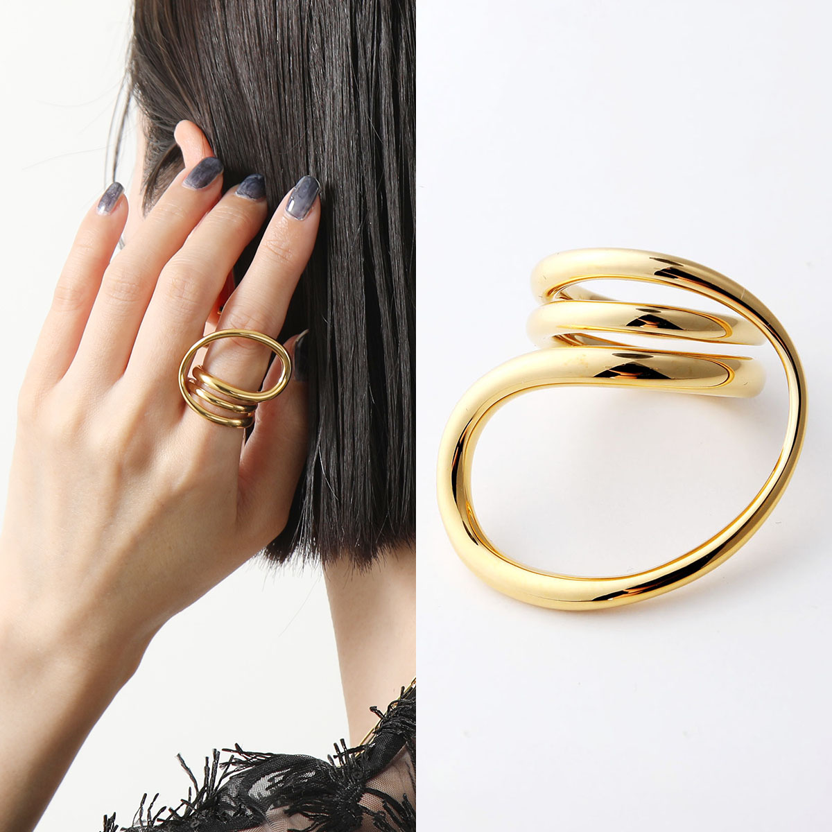 Charlotte Chesnais シャルロットシェネ リング BAGUE Round Trip Ring 15BA005VER レディース  18Kゴールドメッキ 指輪 VERMEIL