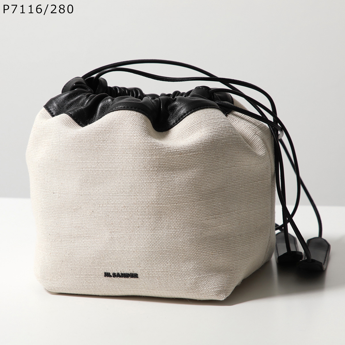 JIL SANDER ジルサンダー ドローストリグバッグ DRAWSTRING SM CROSSB J07WG0027 P5368 P7116  レディース 巾着バッグ リバーシブル 鞄 280/NATURAL