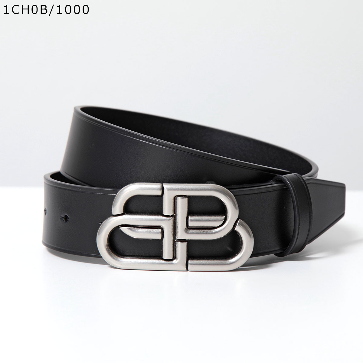 BALENCIAGA バレンシアガ ベルト BB LARGE BELT 35 ラージ 570370 1CH0B 1CH04 1000 メンズ レザー  ロゴメタルバックル カラー3色