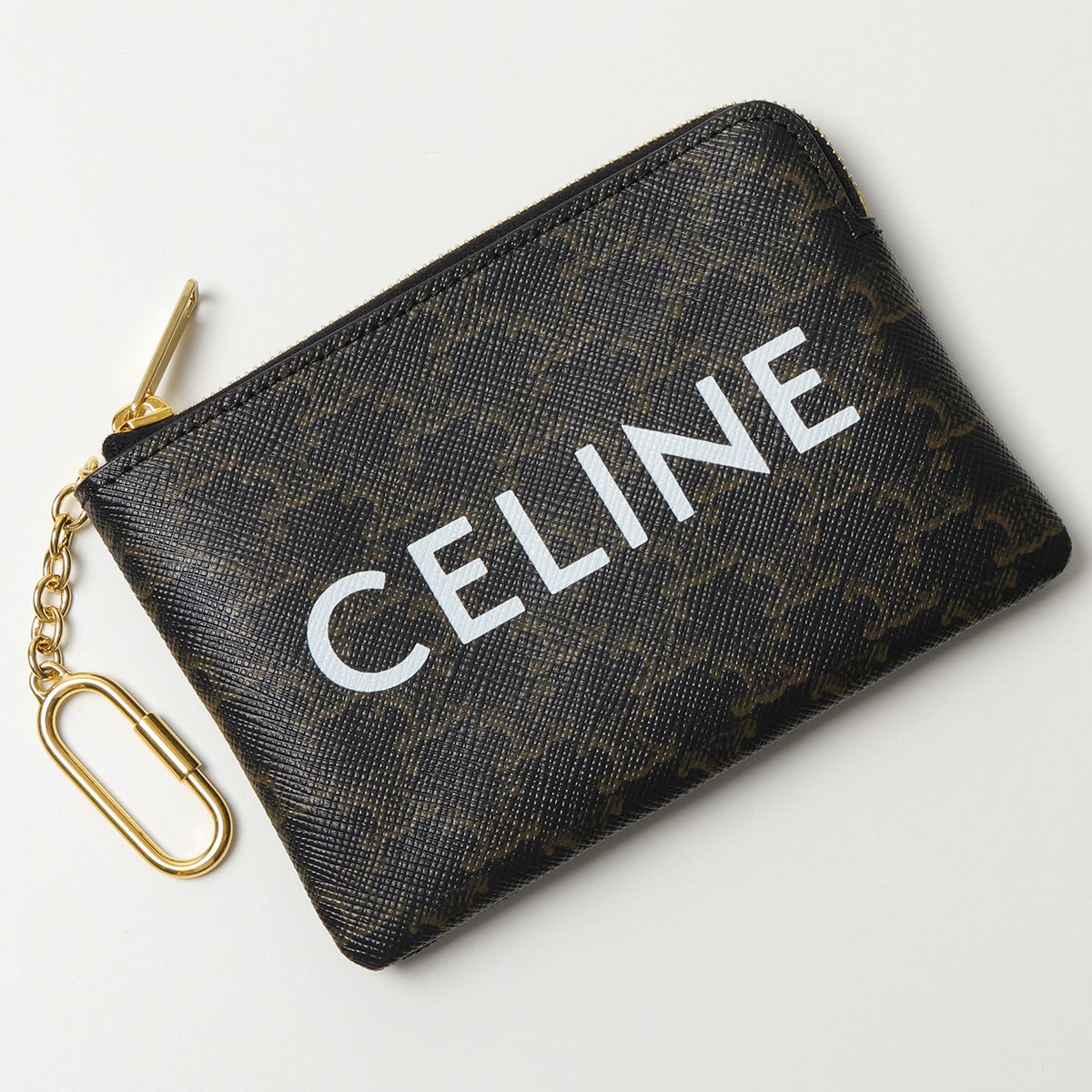 CELINE 小銭入れ 10C662CA2.38NO【ランク：A】 セリーヌ コインケース トリオンフ ロゴ キーリング付き PVC