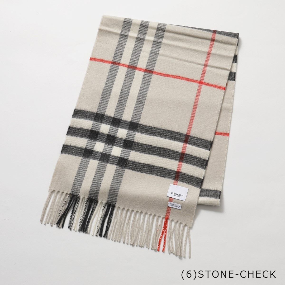 BURBERRY カシミヤマフラー バーバリーチェック フリンジ BURBERRY カシミヤマフラー バーバリーチェック フリンジ