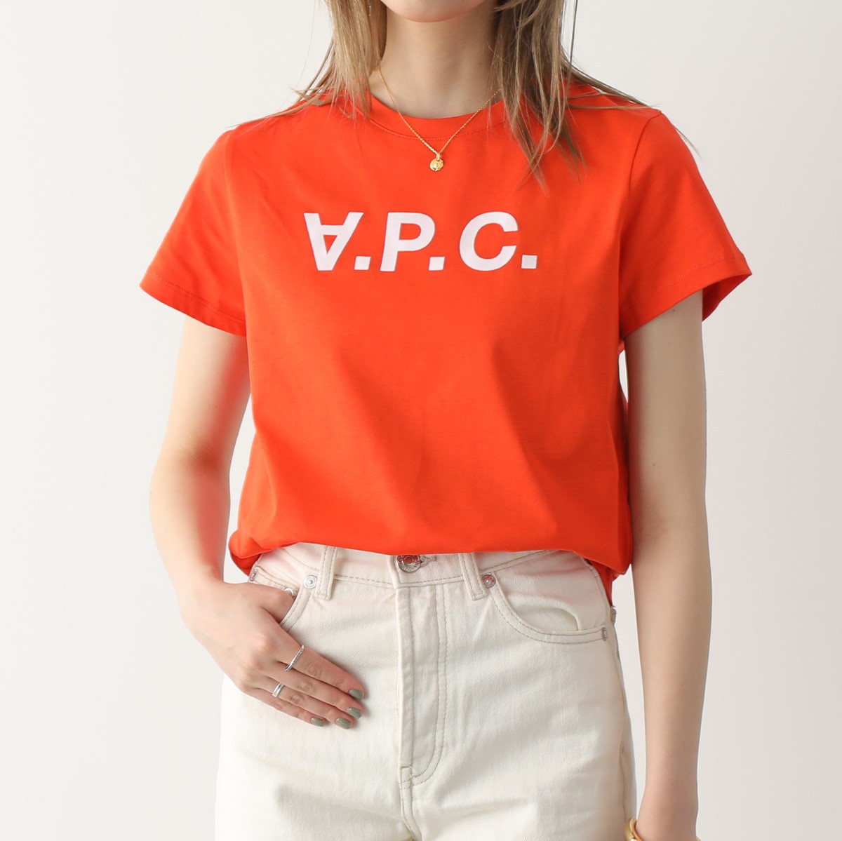 APC A.P.C. アーペーセー VPC Tシャツ COBQX COEZB F26944 レディース クルーネック 半袖 カットソー ロゴT カラー9色｜s-musee｜06