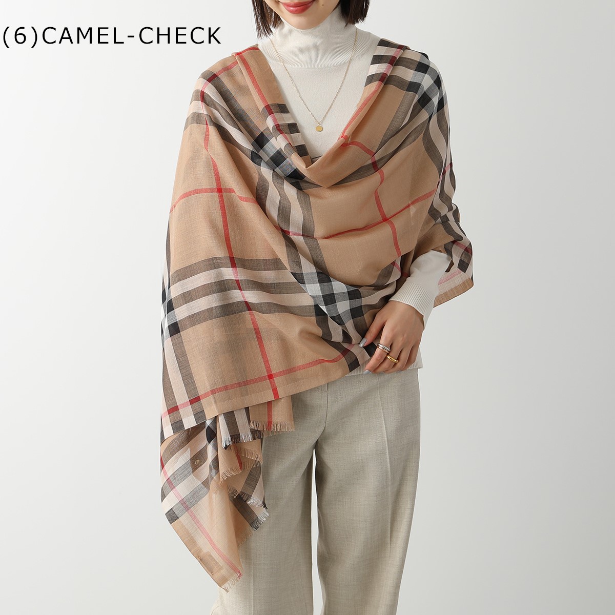 BURBERRY バーバリー ストール GIANT CHECK GAUZE レディース ライト BURBERRY バーバリー ストール GIANT CHECK GAUZE レディース ライト