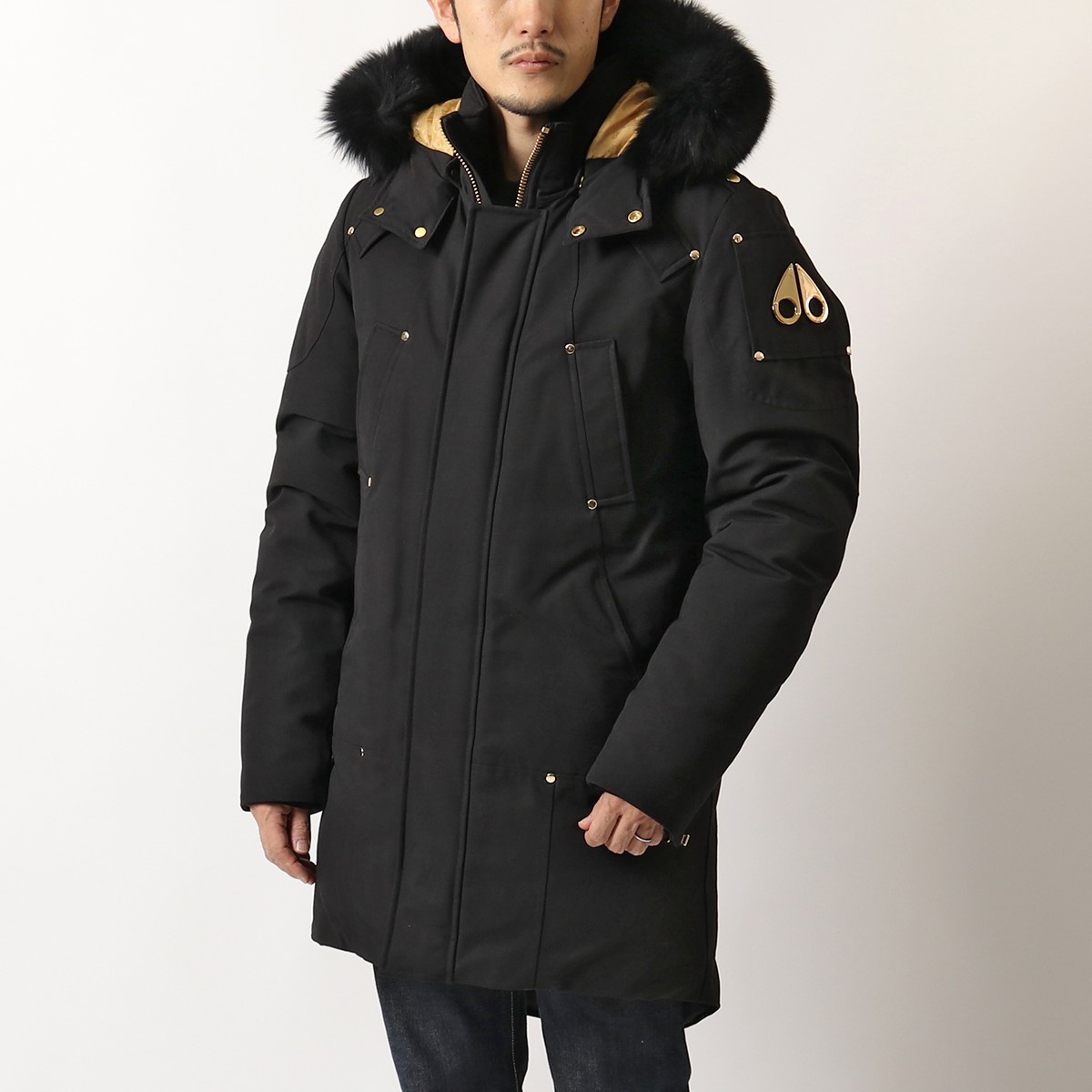 MOOSE KNUCKLES ムースナックルズ ダウンコート STAG LAKE PARKA M39MP261G メンズ フォックスファー フード付  291 BLKW-BLK