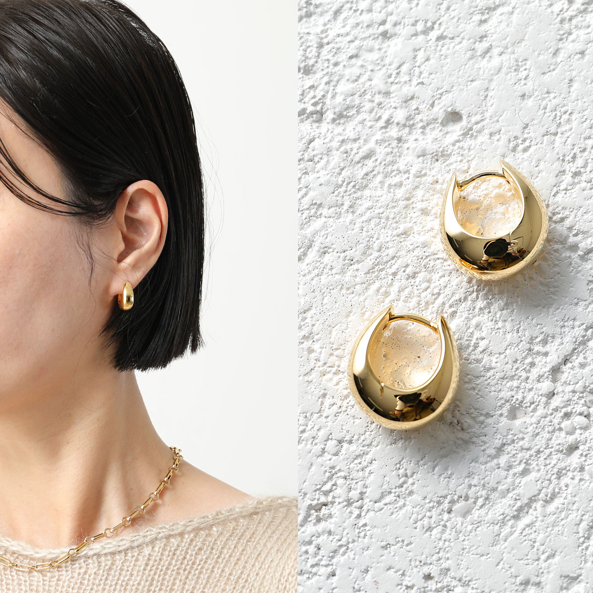 TOMWOOD トムウッド ピアス Ice Hoop Small Gold アイス フープ 