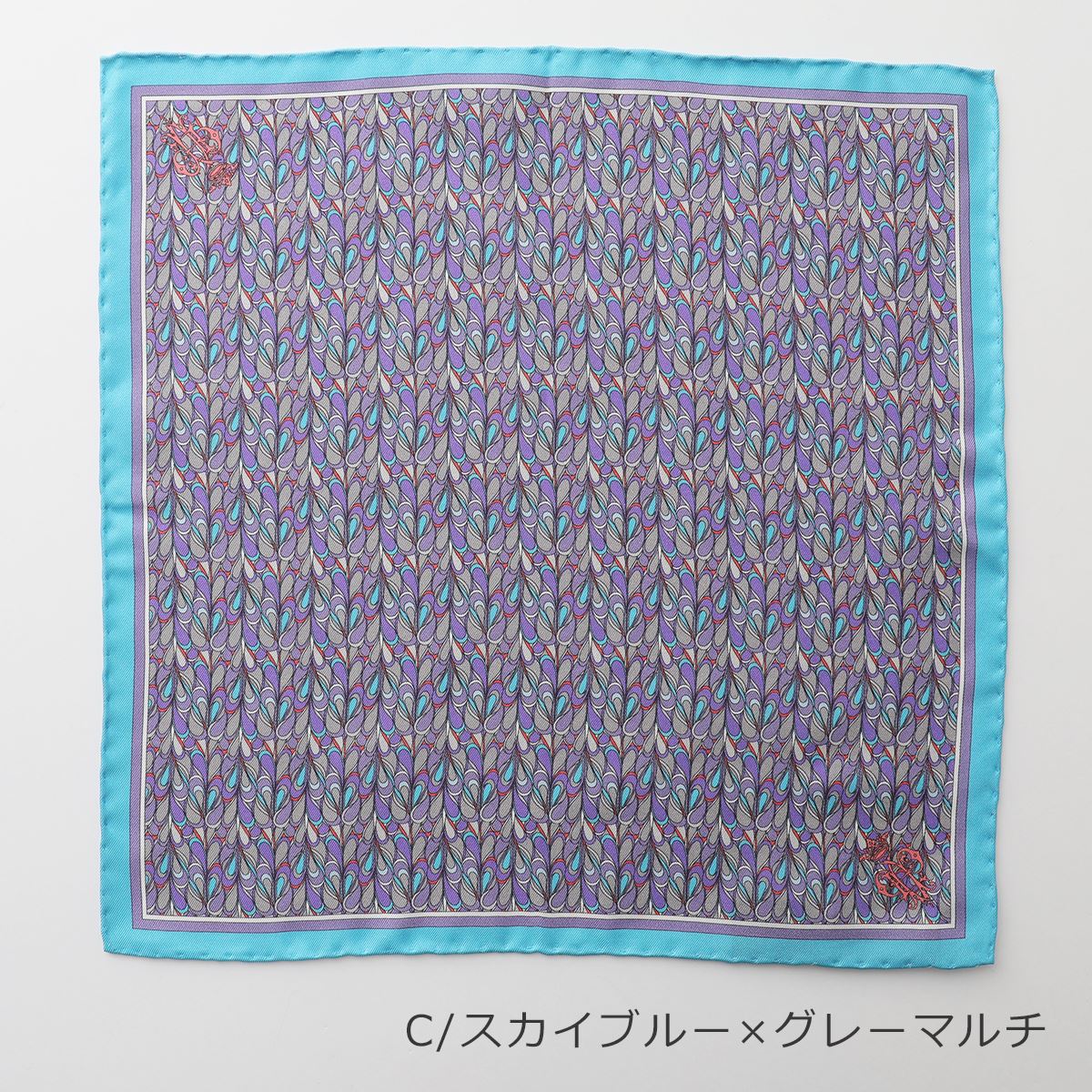 EMILIO PUCCI エミリオプッチ EP5 カラー4色 シルク スカーフ ポケットチーフ ハン...