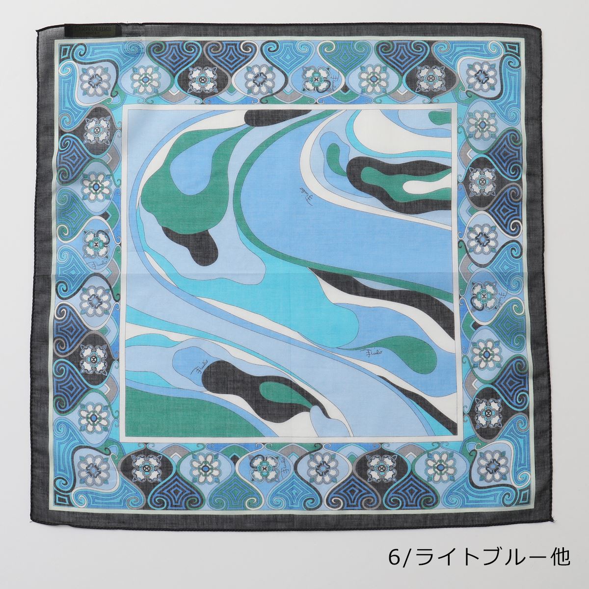 EMILIO PUCCI P8052 カラー4色 イタリア製 コットン スカーフ 44×44 レディ...