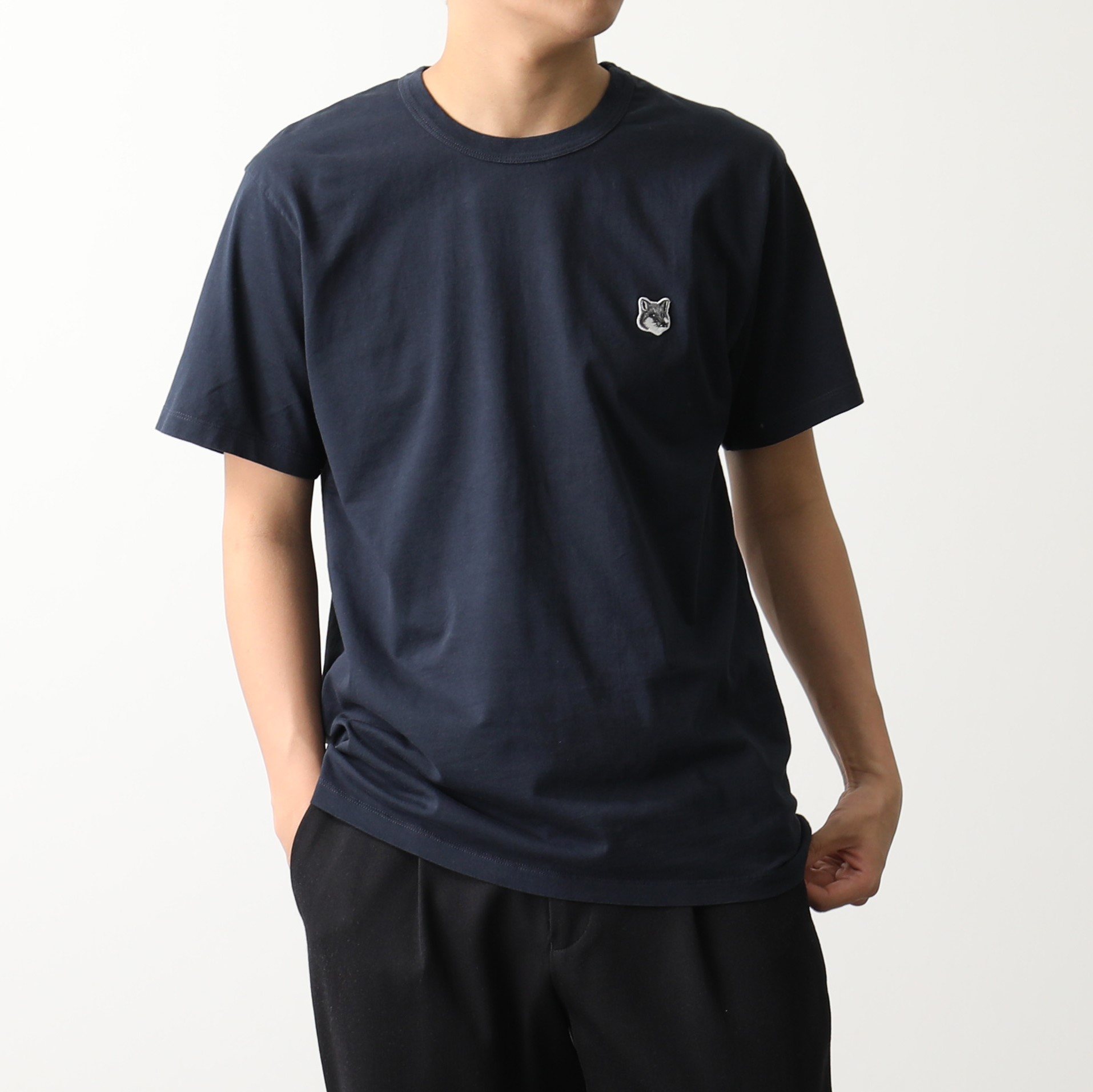 MAISON KITSUNE メゾンキツネ GREY FOX HEAD PATCH CLASSIC T