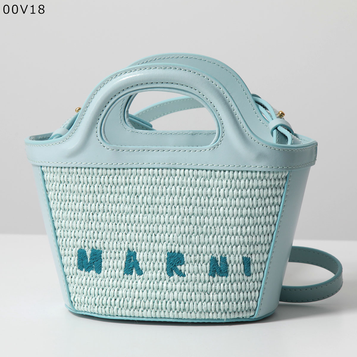 MARNI マルニ かごバッグ TROPICALIA MICRO トロピカリア マイクロ BMMP0067Q0 P3860 レディース  レザー×ラフィア ショルダーバッグ 鞄 カラー7色