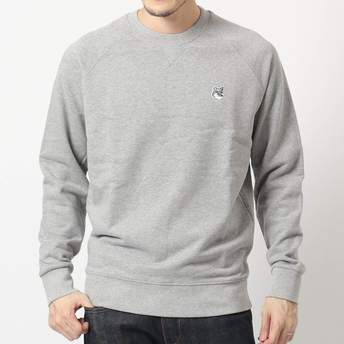 MAISON KITSUNE メゾンキツネ トレーナー GM00333KM0002 GREY FOX HEAD PATCH CLASSIC メンズ クルーネック 長袖 スウェット カラー3色｜s-musee｜02