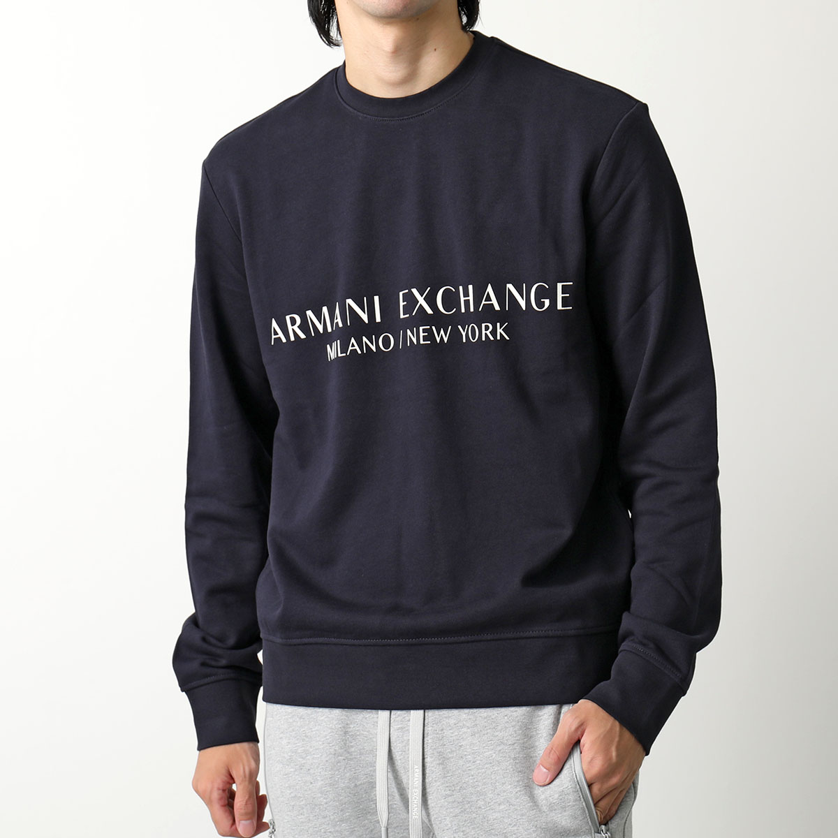 ARMANI EXCHANGE アルマーニ エクスチェンジ スウェットシャツ A/X 8NZM88 ZJKRZ メンズ ロゴ トレーナーカラー3色