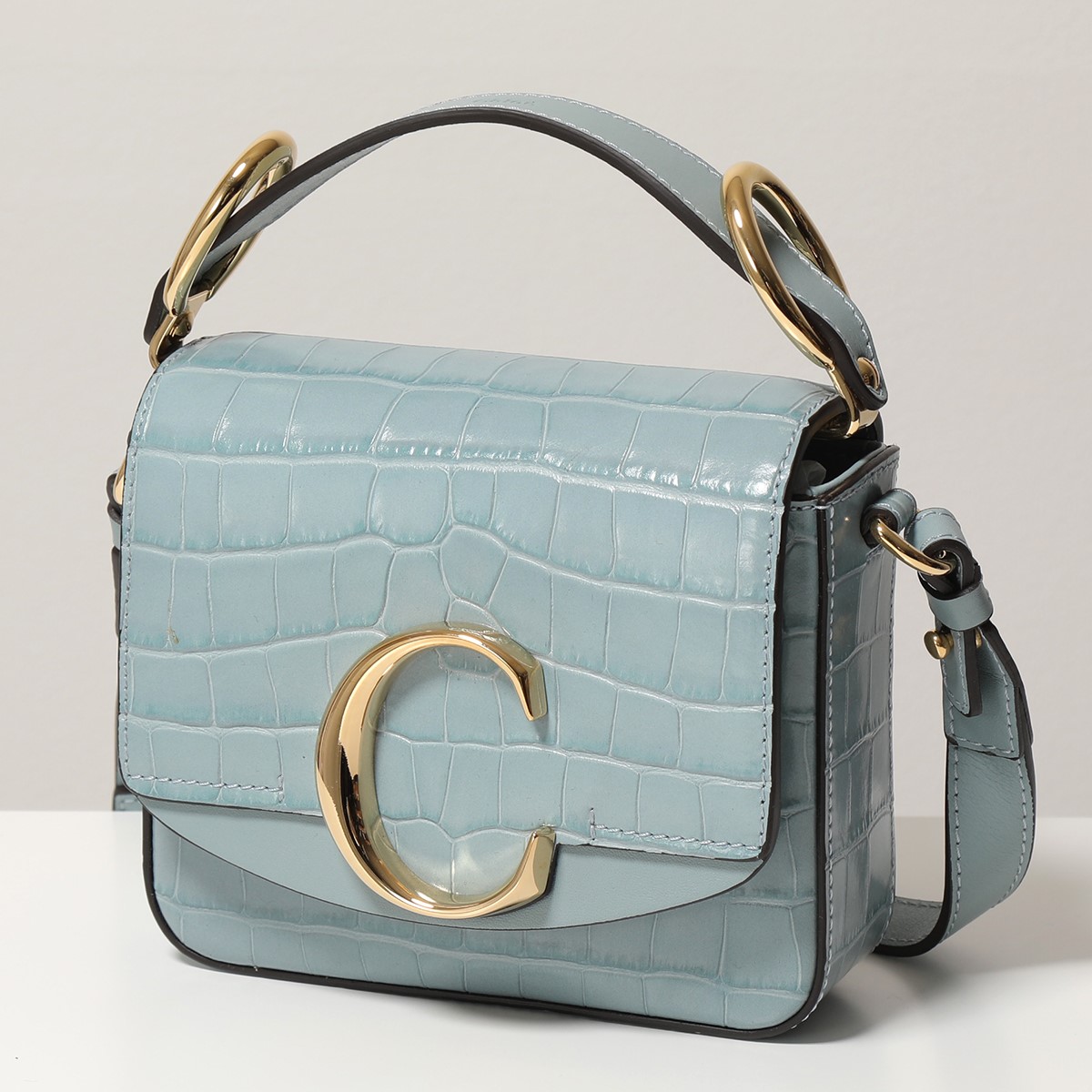 Chloe クロエ ショルダーバッグ CHLOE C クロエシー CHC19US193A87 レディース レザー ポシェット ハンドバッグ  クロコダイル 鞄 カラー4色