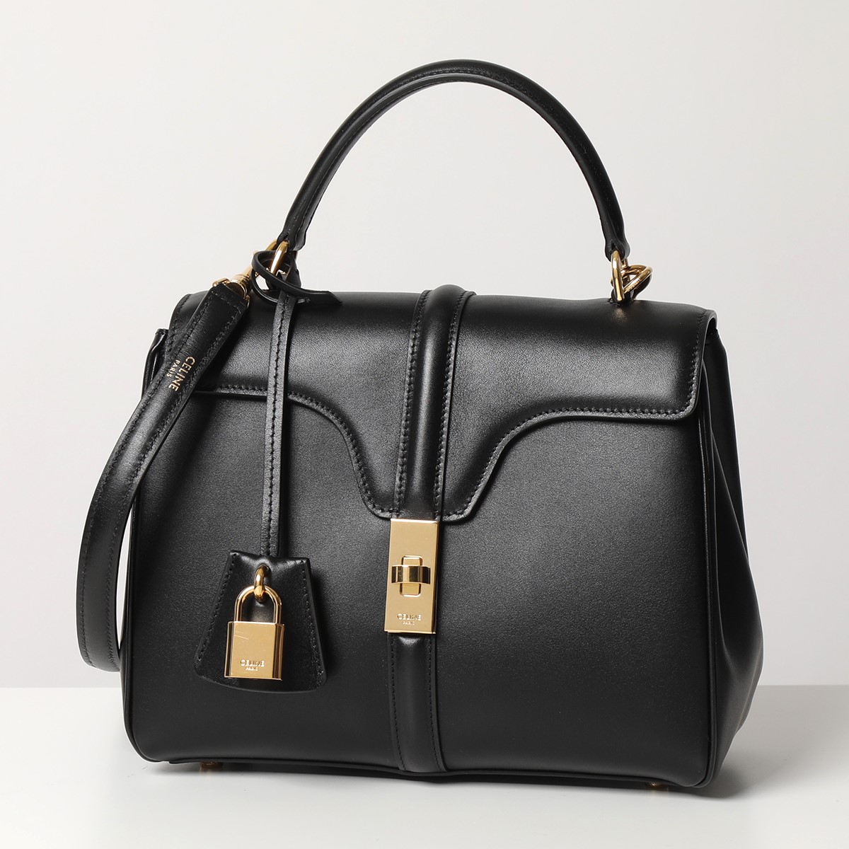 CELINE セリーヌ 188003BEY.38NO Small 16 セーズ スモール レザー ハ...