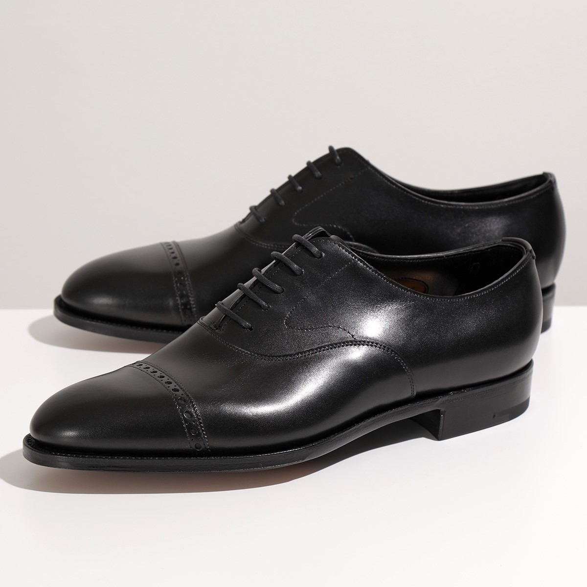 Edward Green エドワードグリーン レザーシューズ BERKELEY バークレー E202 メンズ パンチドキャップトゥ 革靴 BLACK-CALF｜s-musee｜02