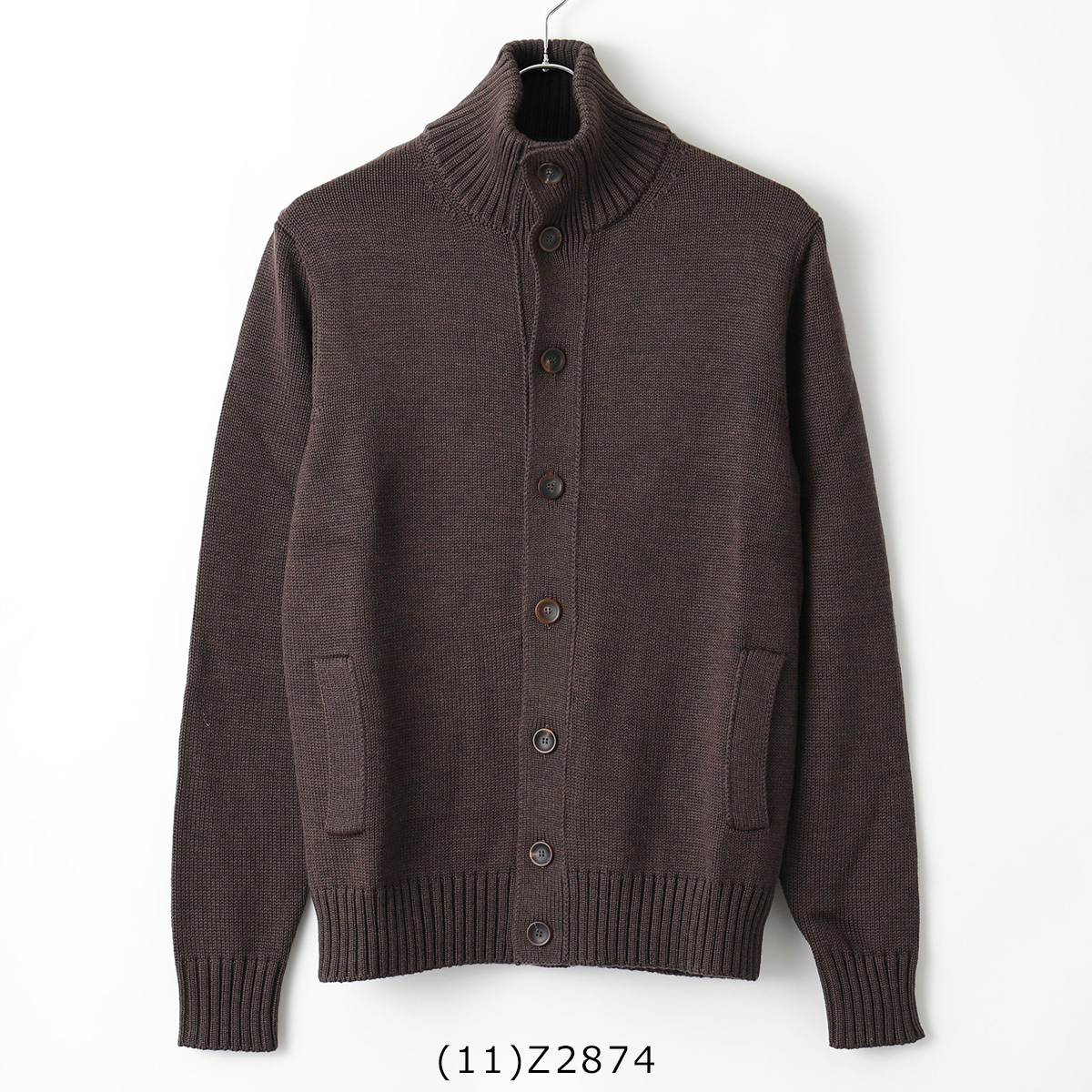 【極美品】ZANONE　ザノーネ　最高級コットンニットカーディガン　グレーＸＸＬ 極美品】ZANONE ザノーネ 最高級コットンニットカーディガン