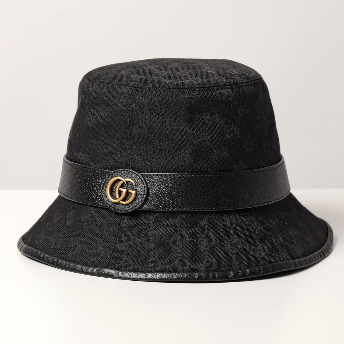 GUCCI グッチ バケットハット 576587 4HG53 メンズ ダブルG付き GGキャンバス ...